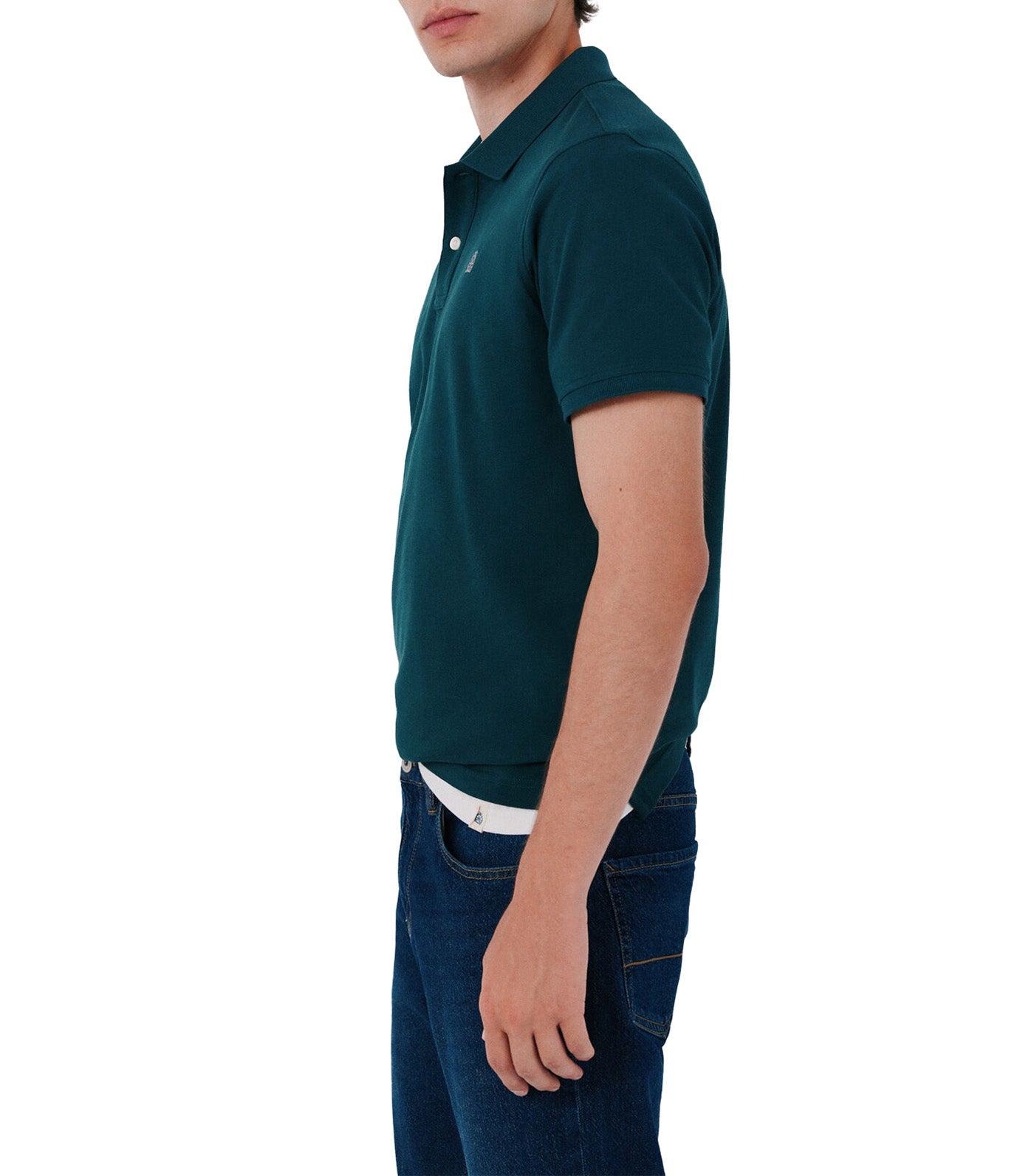 Pique Slim Polo Shirt Bottle Green