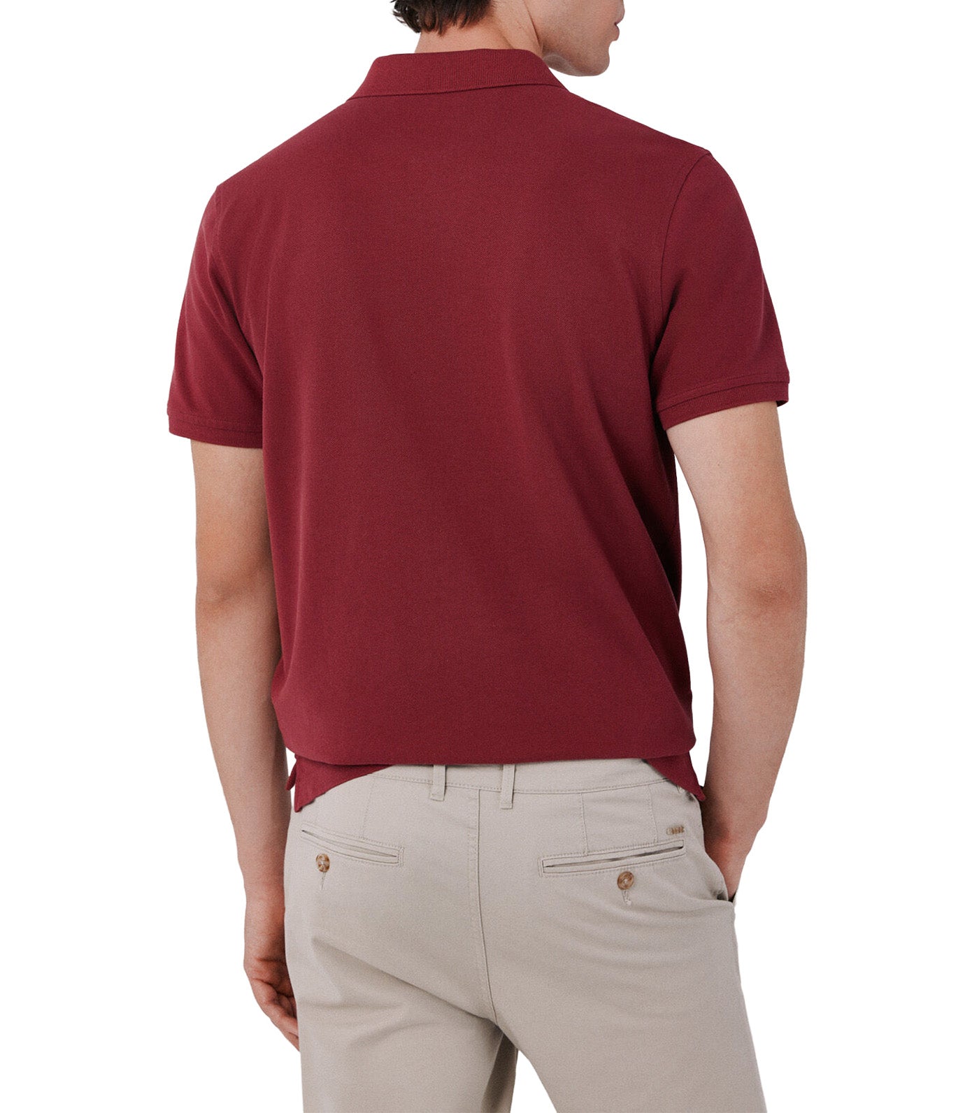 Pique Slim Polo Shirt Wine