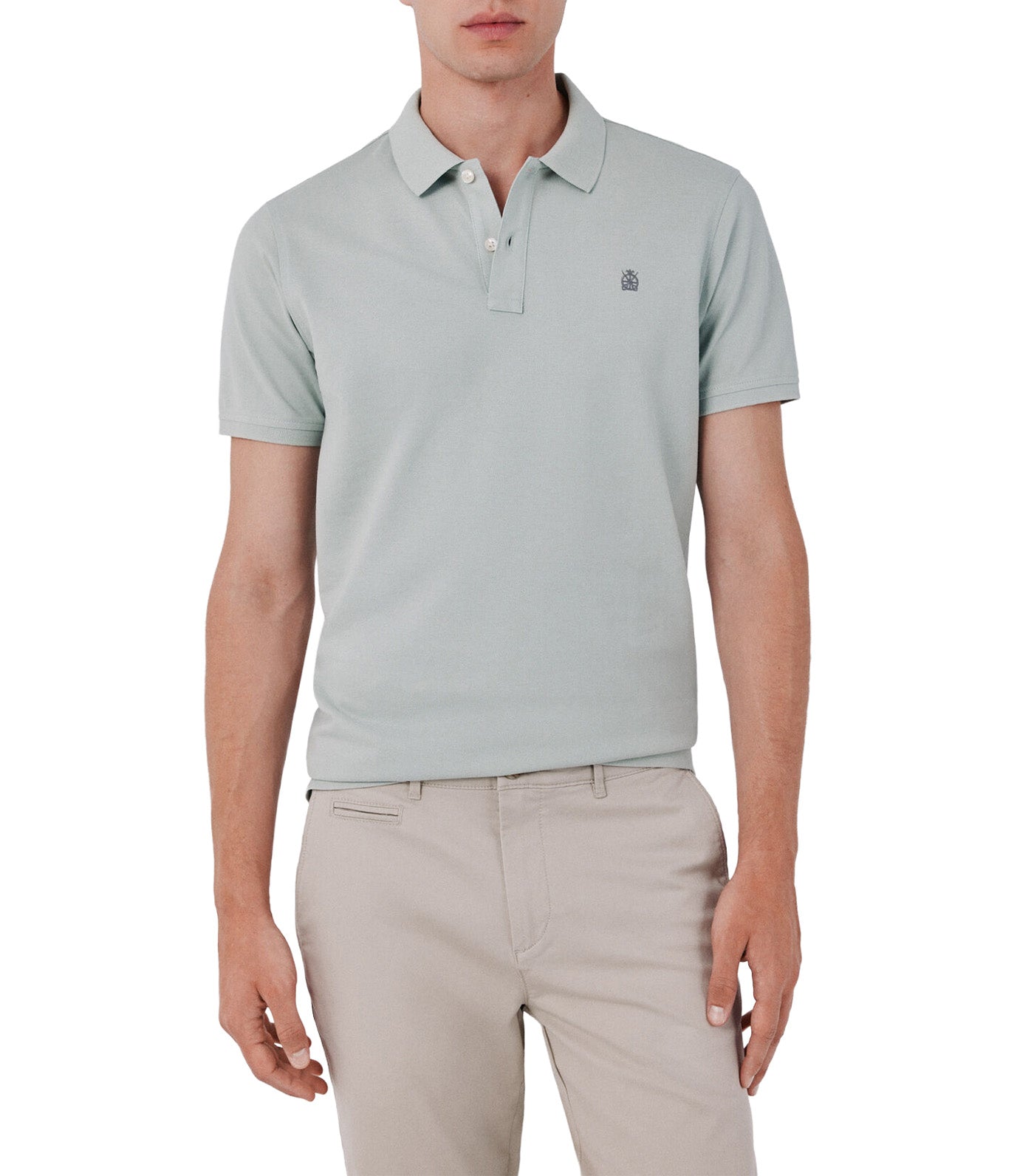 Pique Slim Polo Shirt Blues