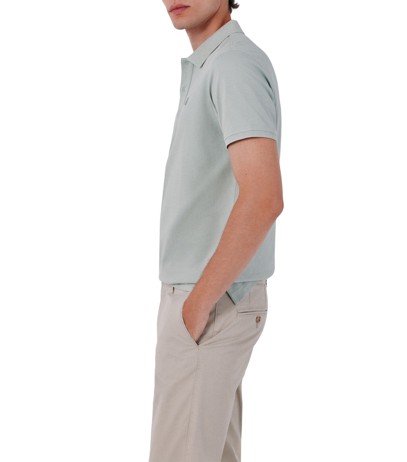 Pique Slim Polo Shirt Blues