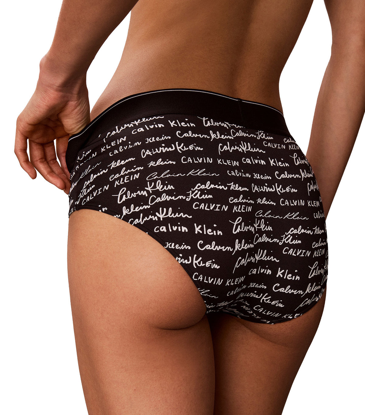 Hipster Bottom Cursive Calvin Black