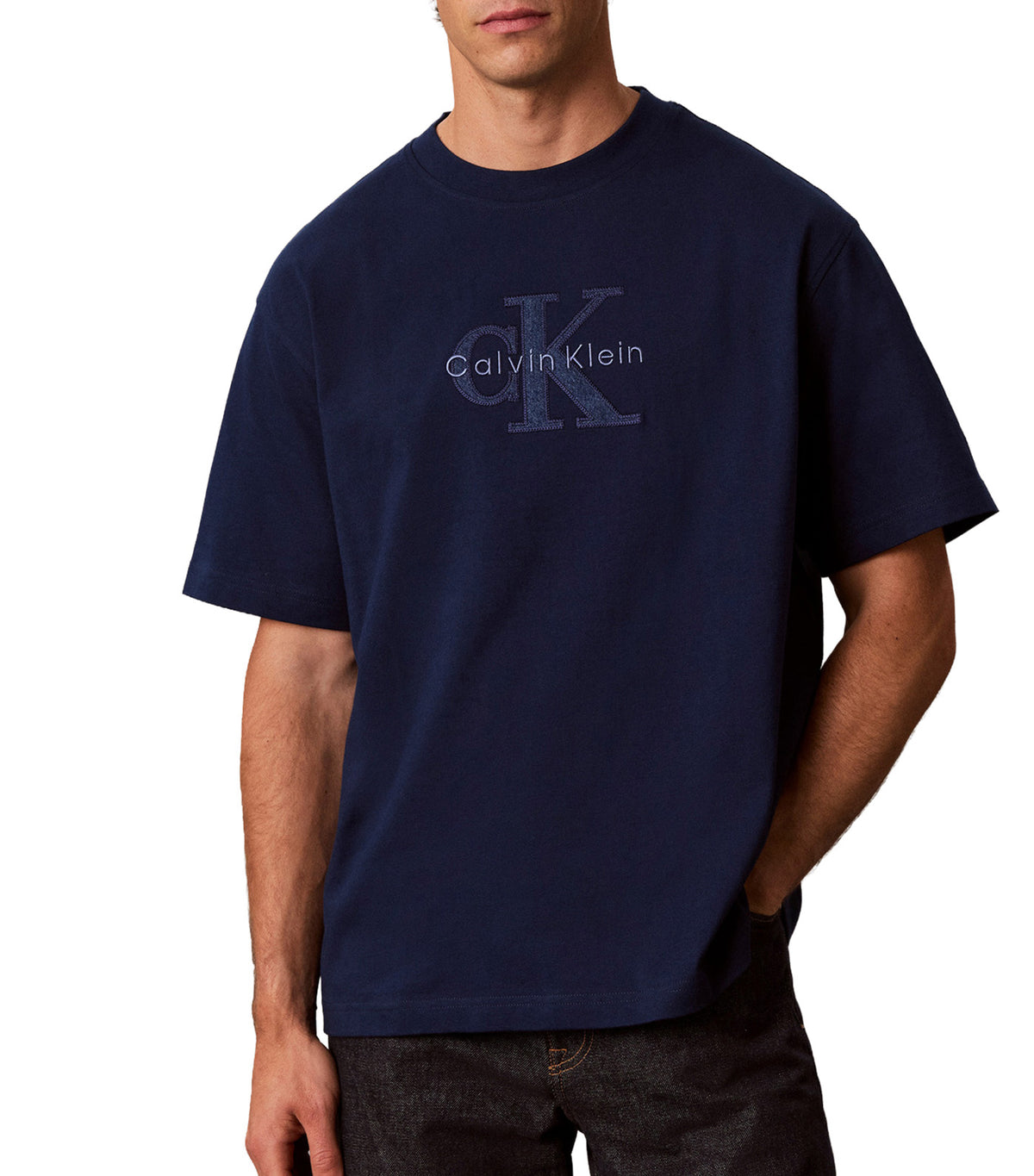 Relaxed Denim Monologo Graphic Tee Pageant Blue