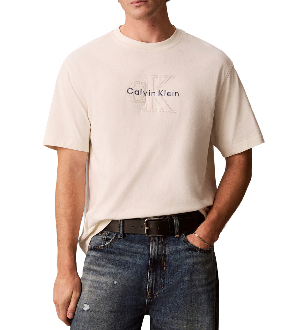 Relaxed Denim Monologo Graphic Tee Tofu