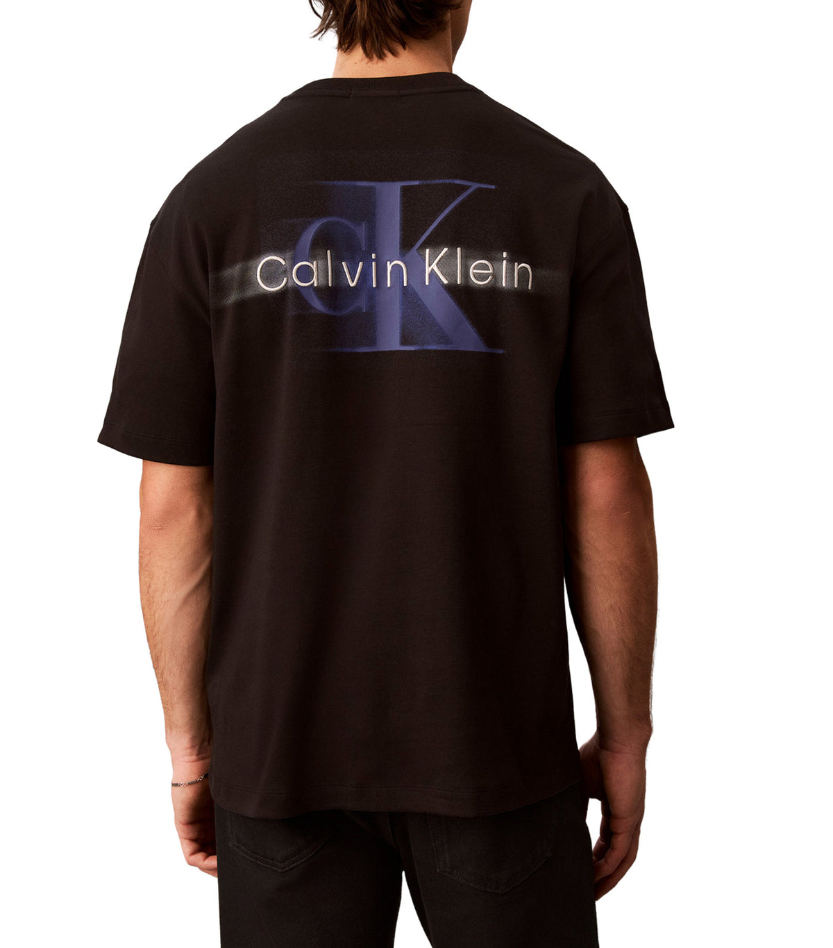 Relaxed Sleek Interlock Monologo Tee Black