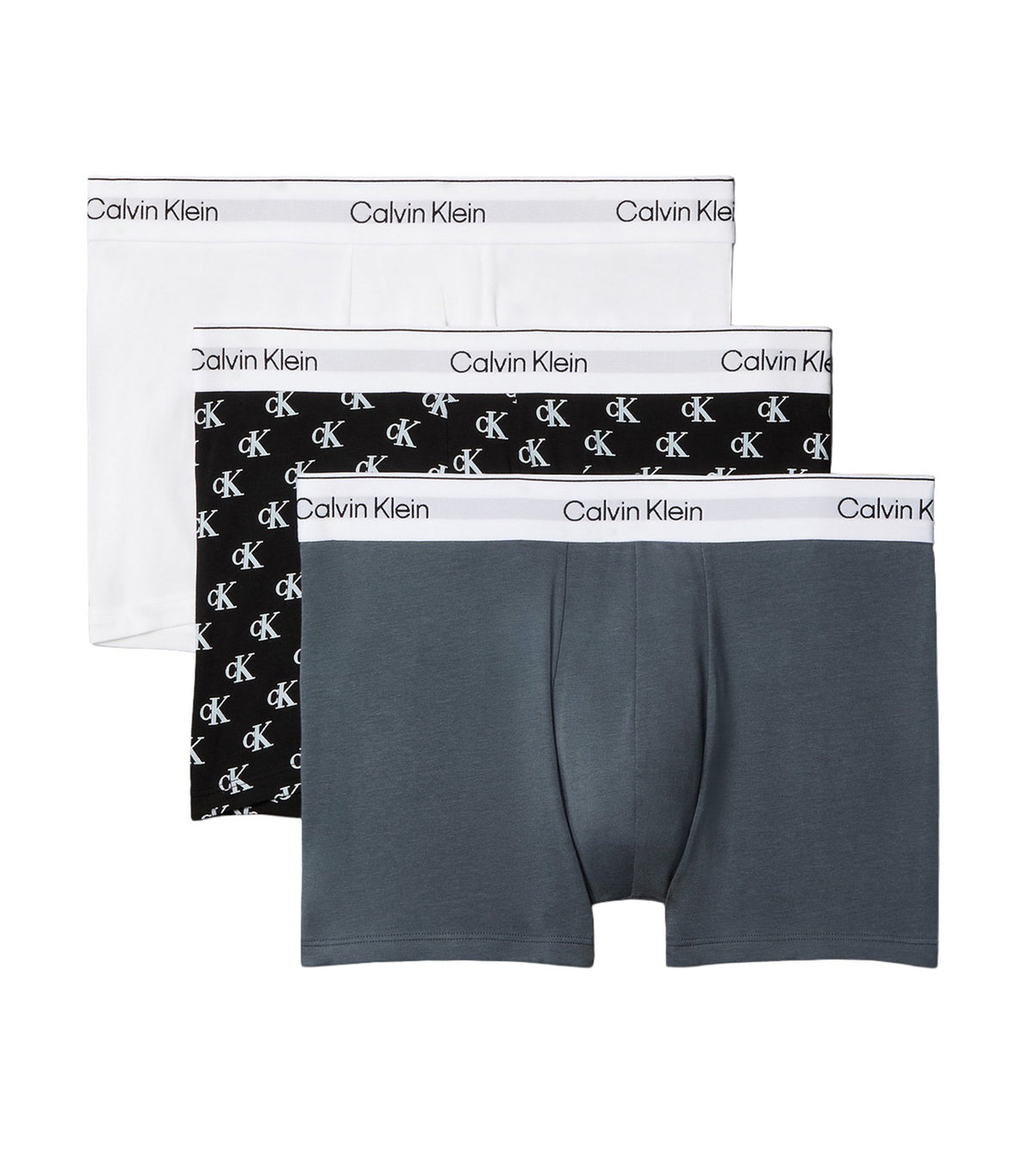 Trunk 3-Pack White/Collegiate Logo Black/Turbulence