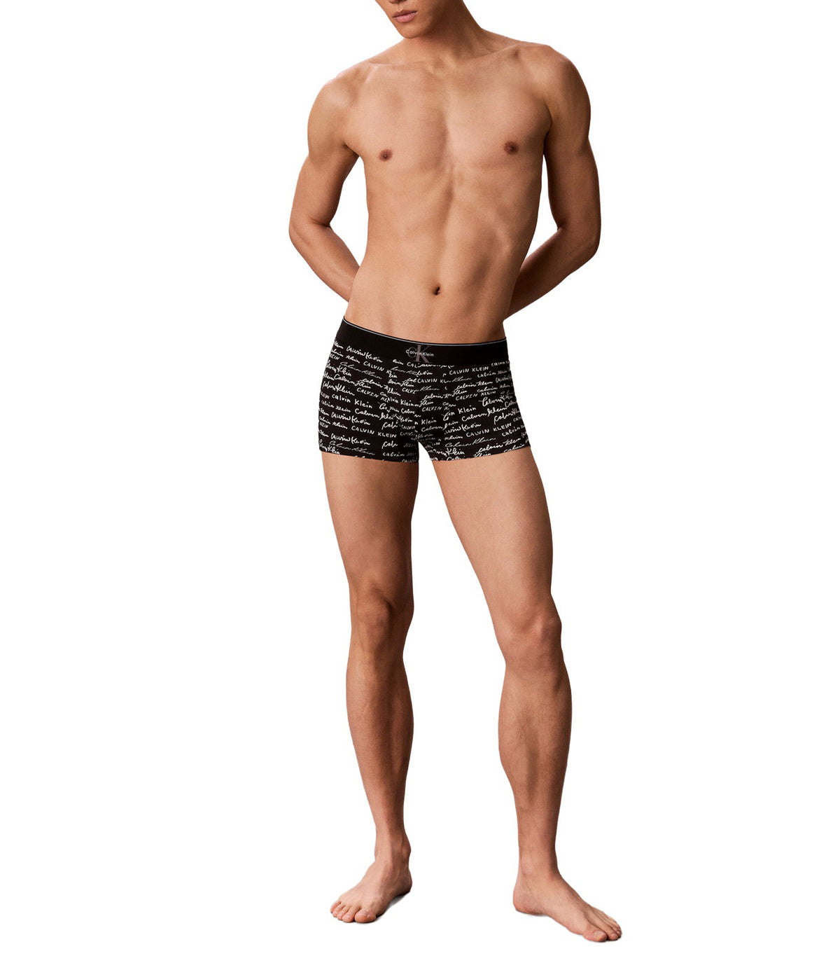 Low Rise Trunk Cursive Calvin Black