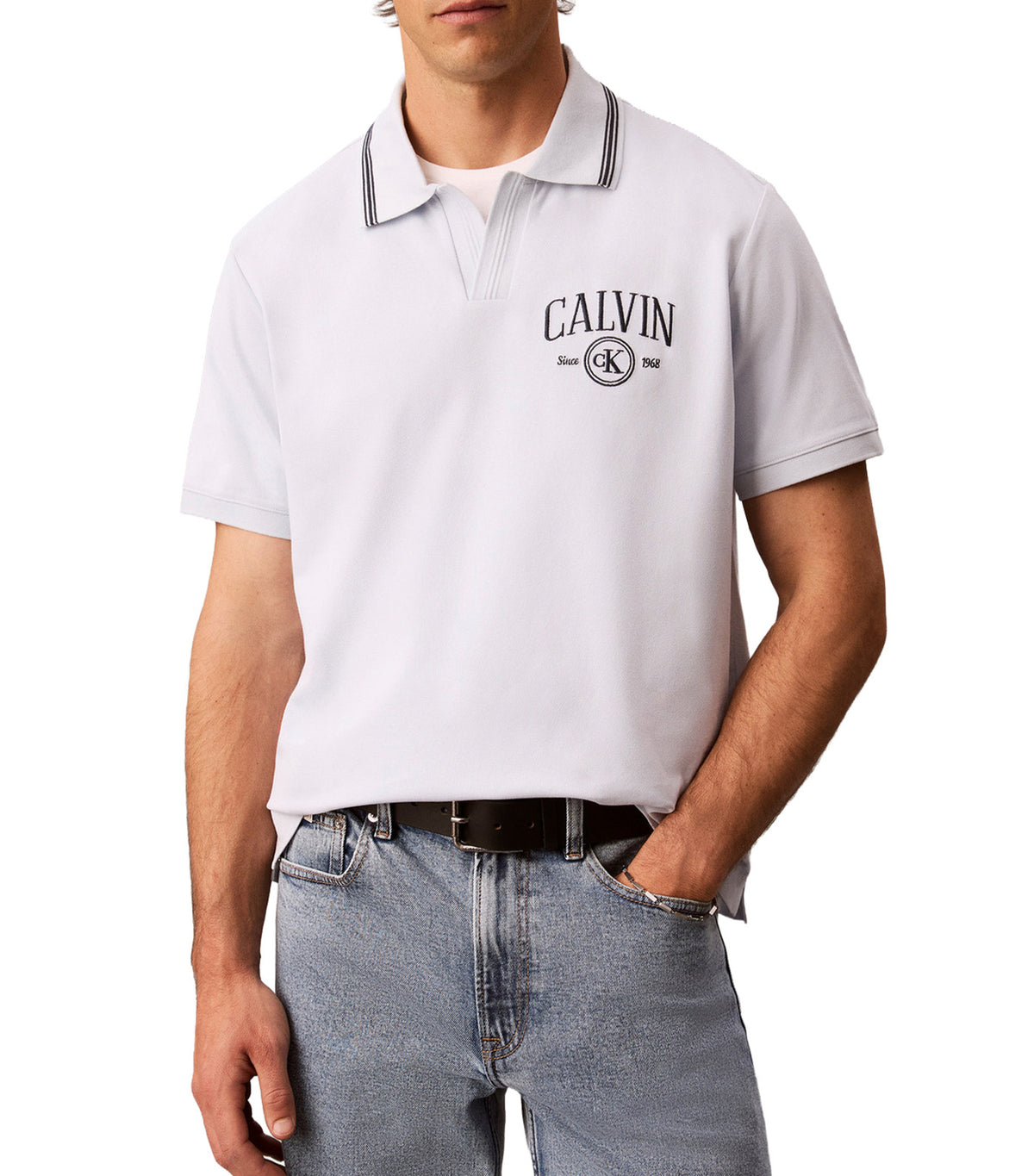 Open Collar Graphic Polo Plein Air