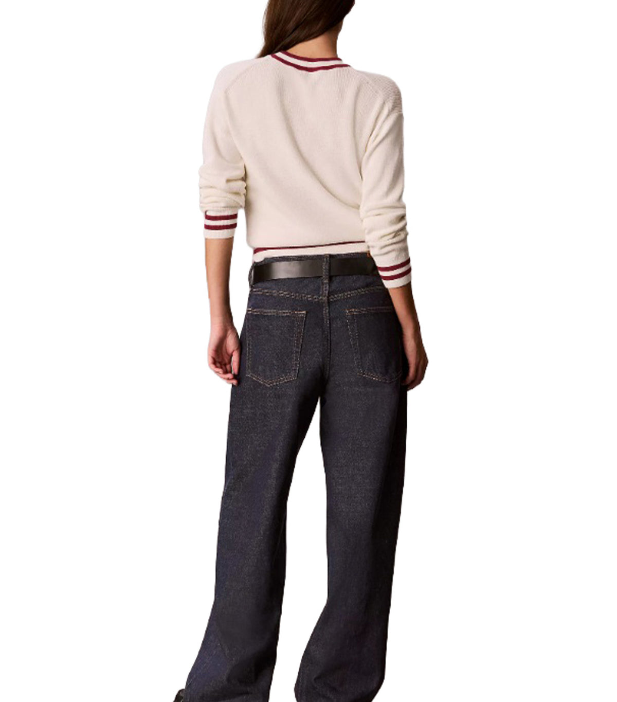 Woven Label Crewneck Sweater Tofu