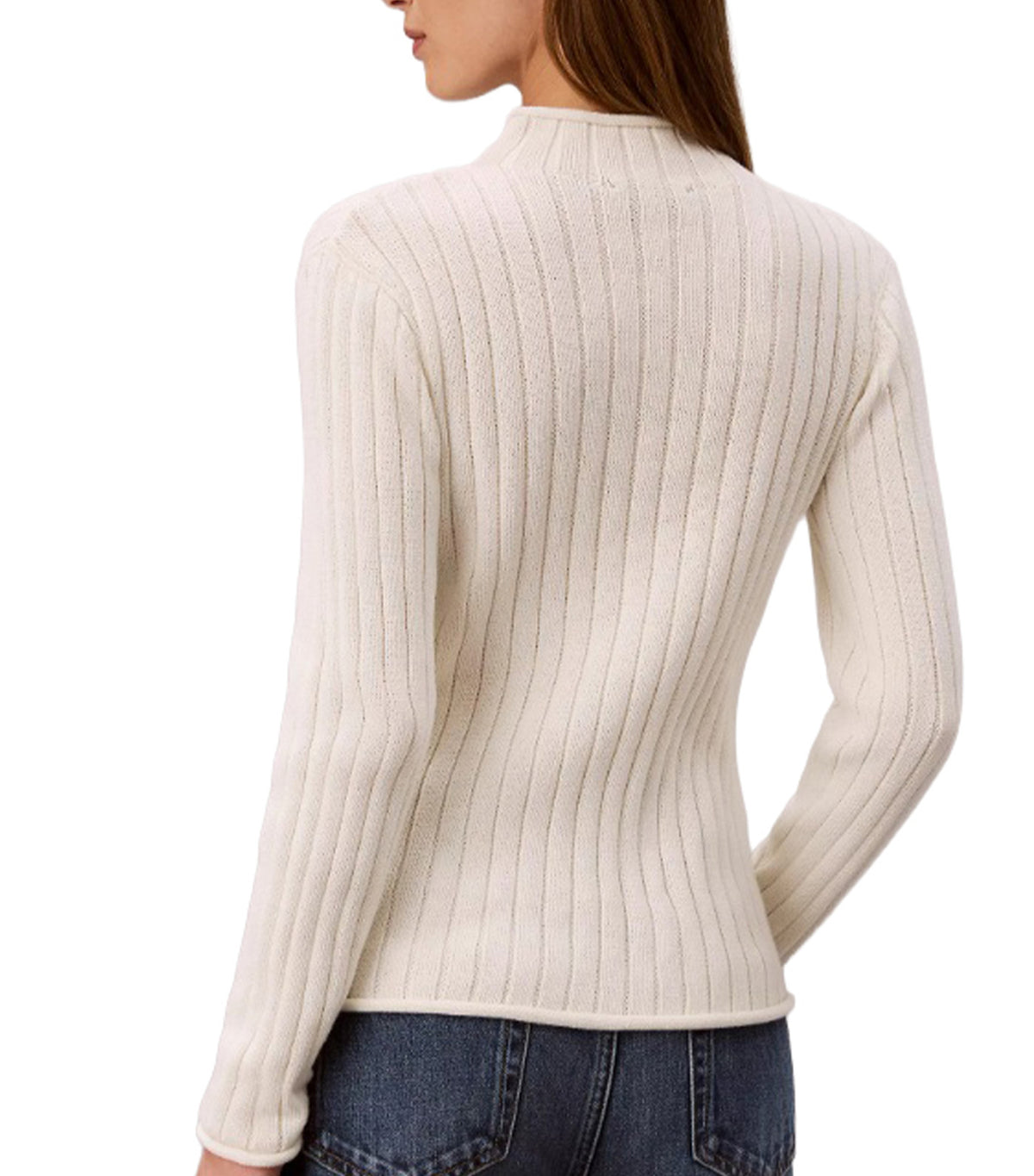 Woven Label Turtleneck Sweater Tofu