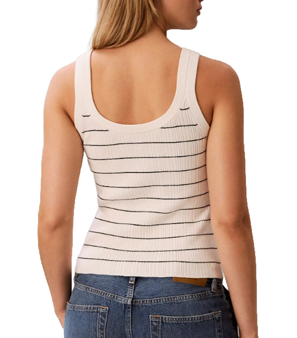 Tech Knit Striped Tank Top Tofu