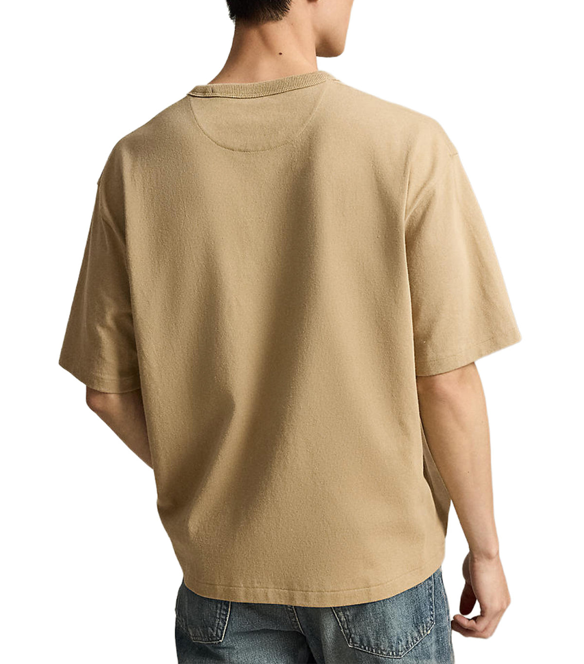 Men's Relaxed Fit Jersey Crewneck T-Shirt Khaki