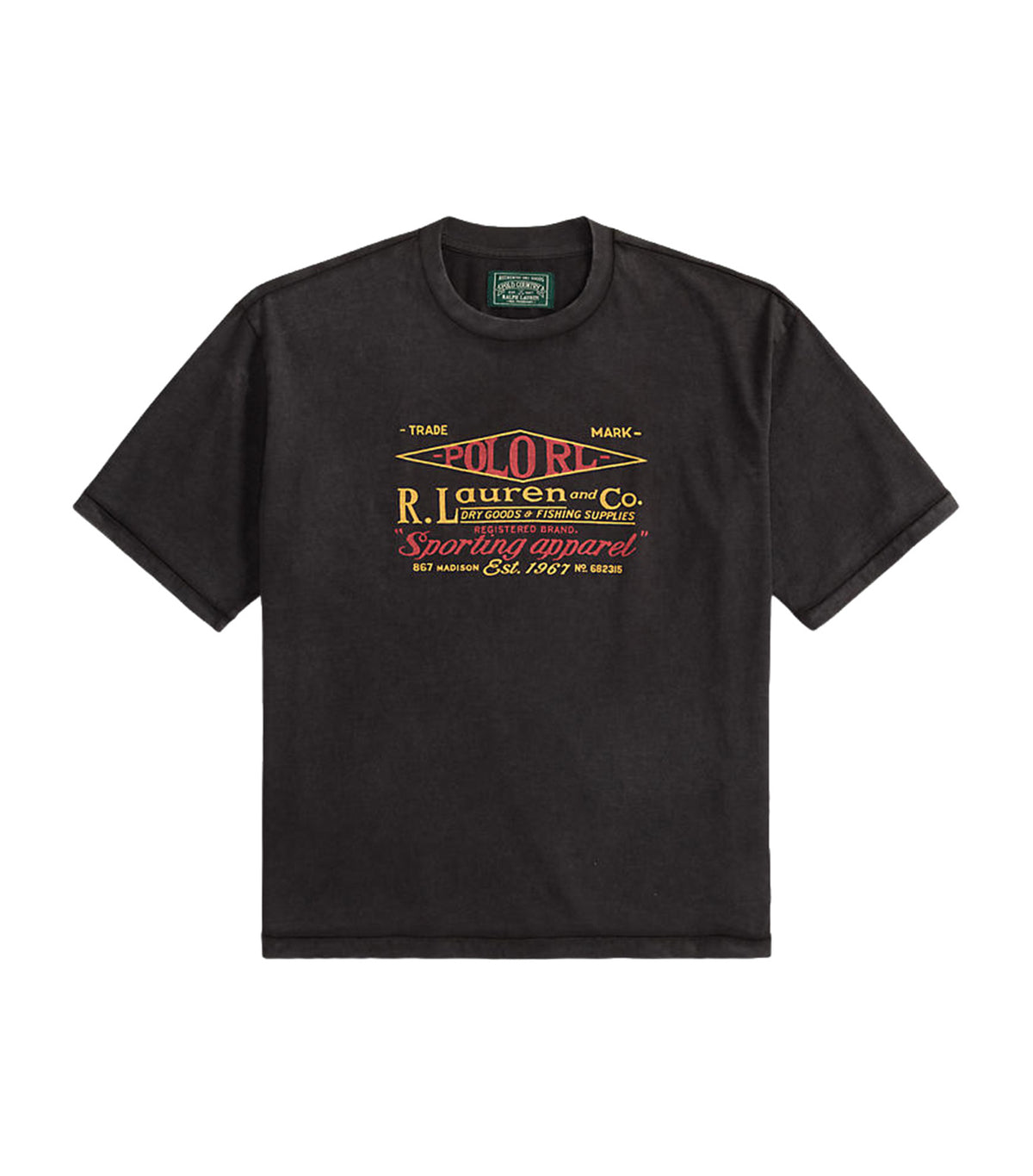 Men's Relaxed Fit Jersey Graphic T-Shirt Black