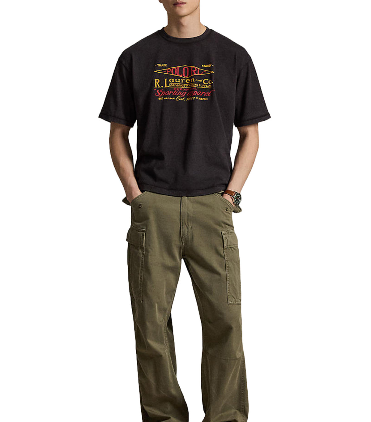Men's Relaxed Fit Jersey Graphic T-Shirt Black