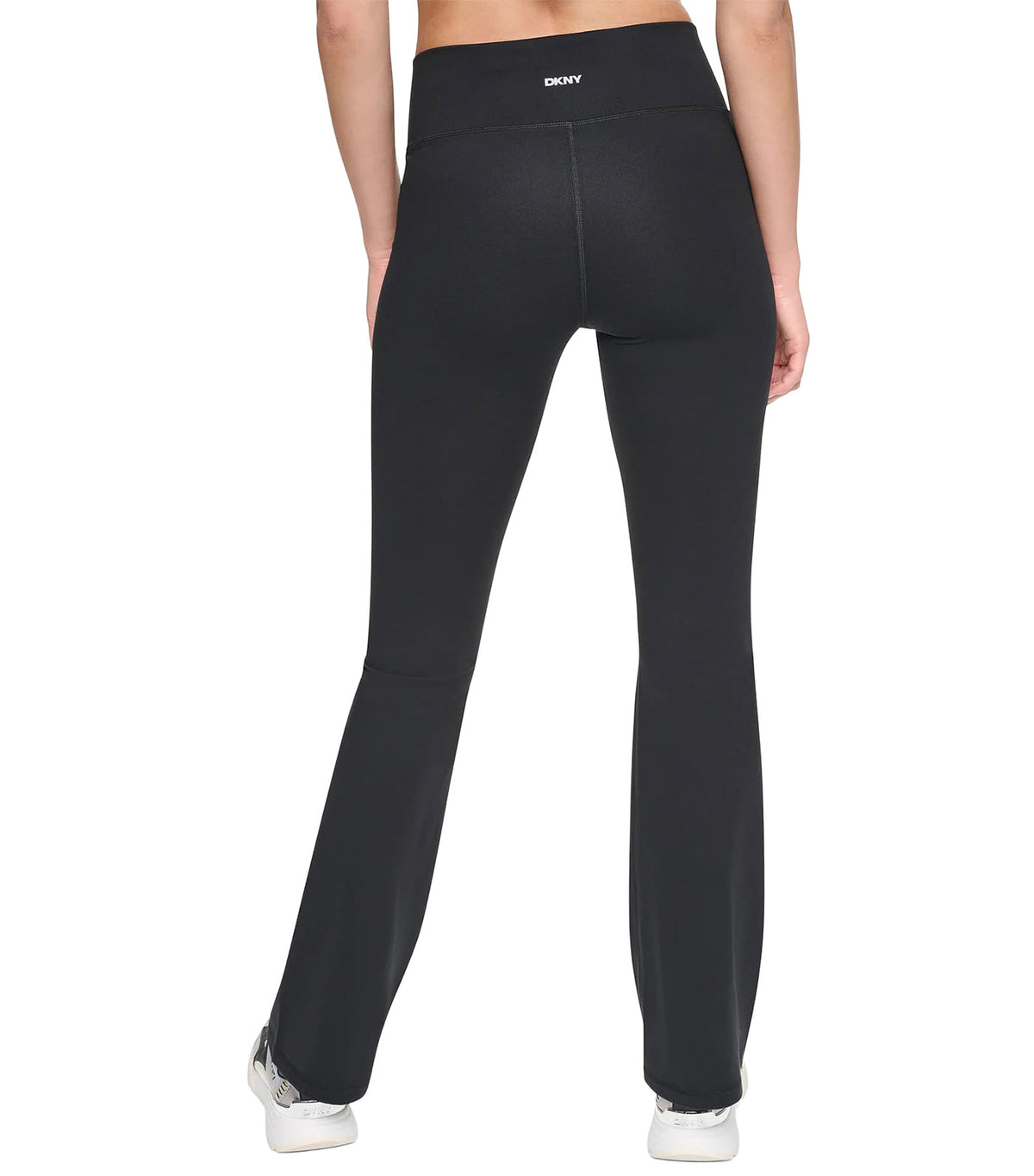 Crossover Front Balance Compression High Waist Flare Pant Black
