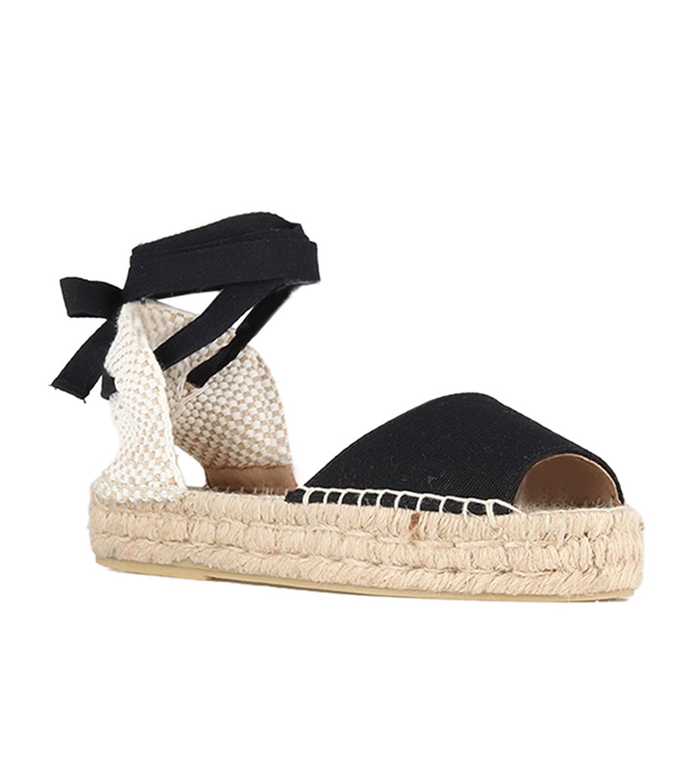 Peep toe espadrille outlet wedges with ankle ties