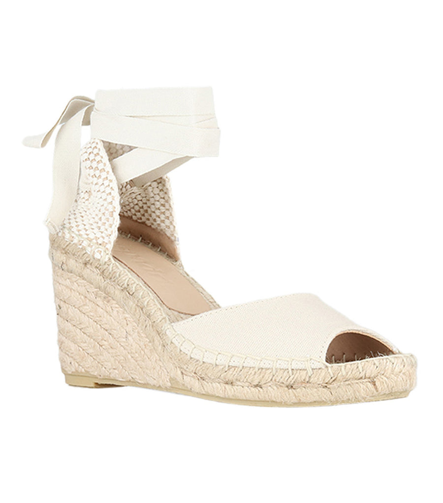 Espadril Capri Peep-Toe Espadrille Oyster – Rustan's