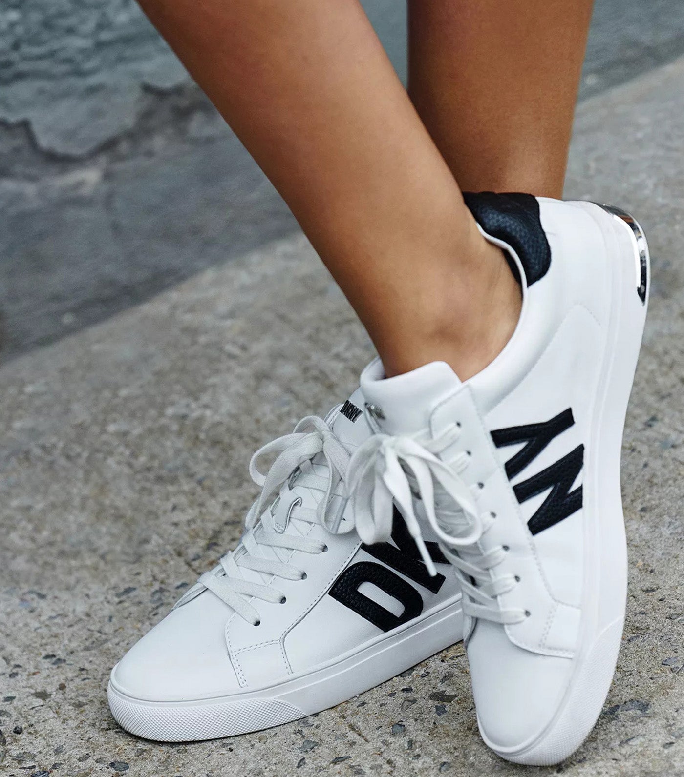 Abeni Lace Up Sneaker Bright White/Black