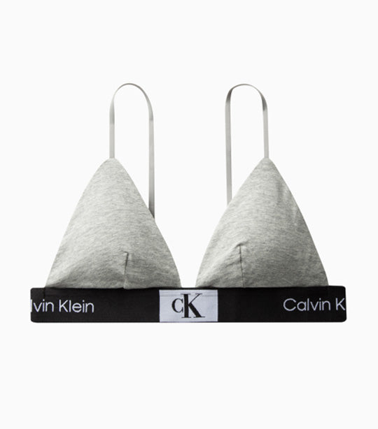 Calvin Klein Modern Cotton Unlined Triangle Bralette In Black