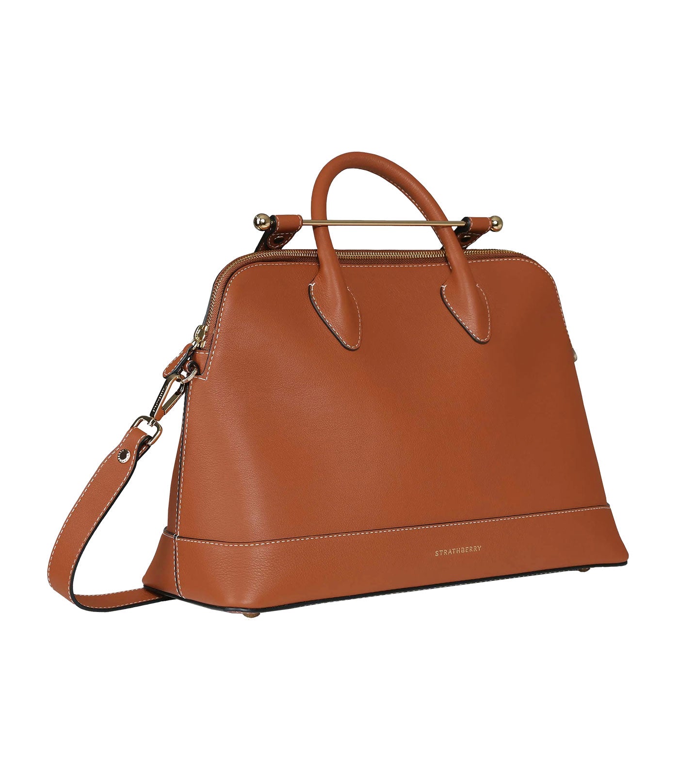 STRATHBERRY: leather midi tote bag - Brown  Strathberry tote bags  20204-100-125-455-w online at