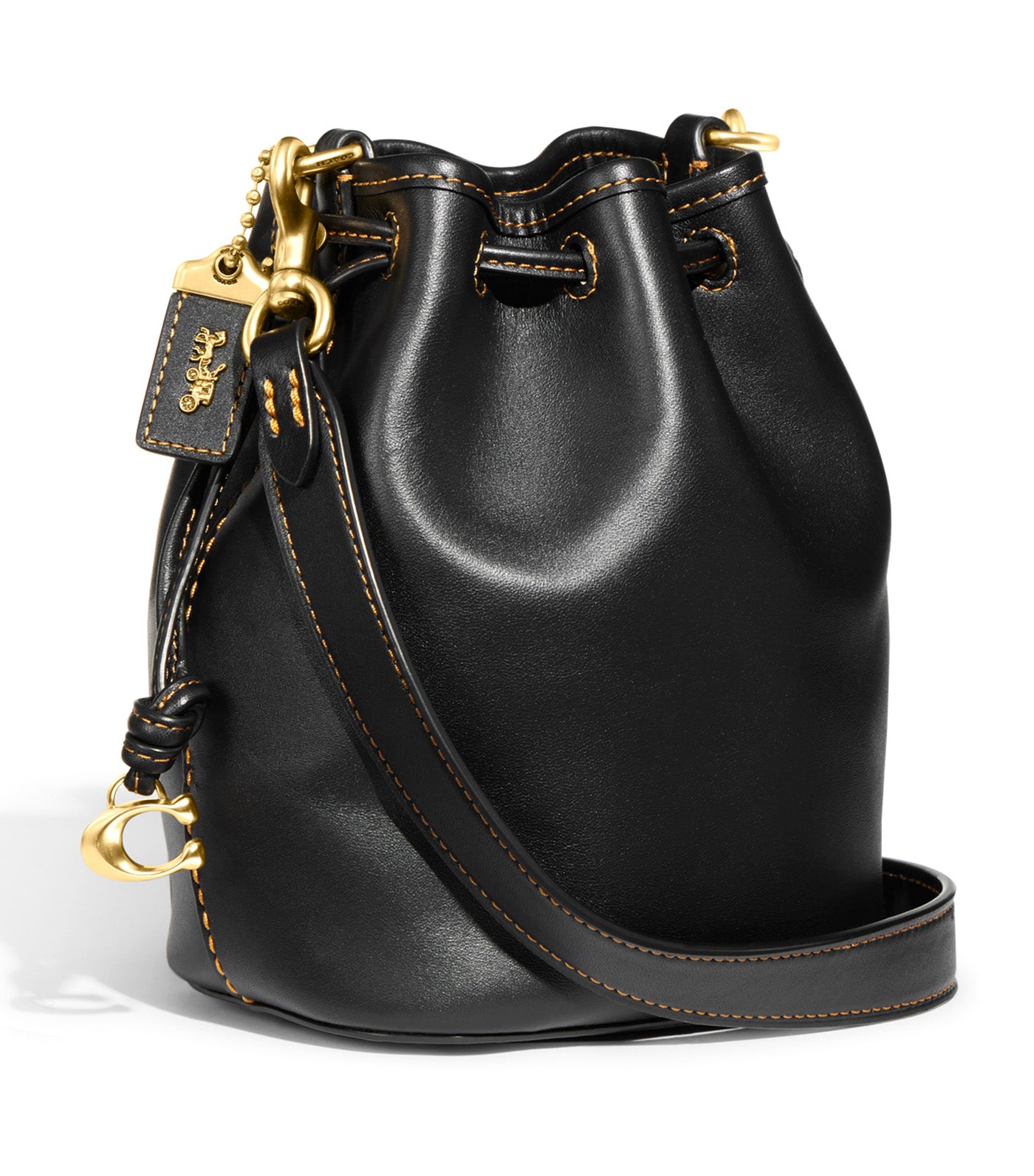 Coach bucket bag black sale