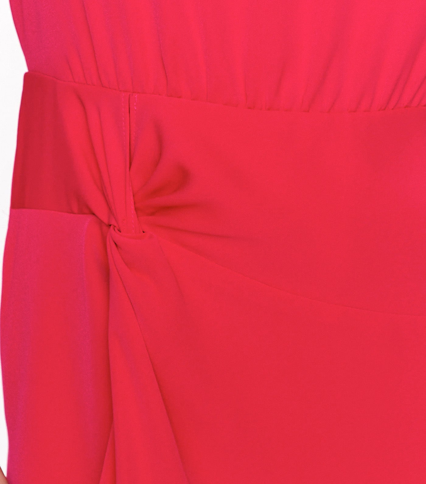 Sleeveless Drop Shoulder Twisted Waistline Skirt Pink