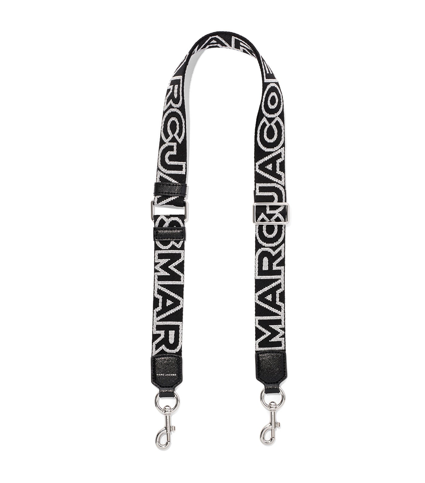 The Thin Outline Logo Webbing Strap Black/Silver