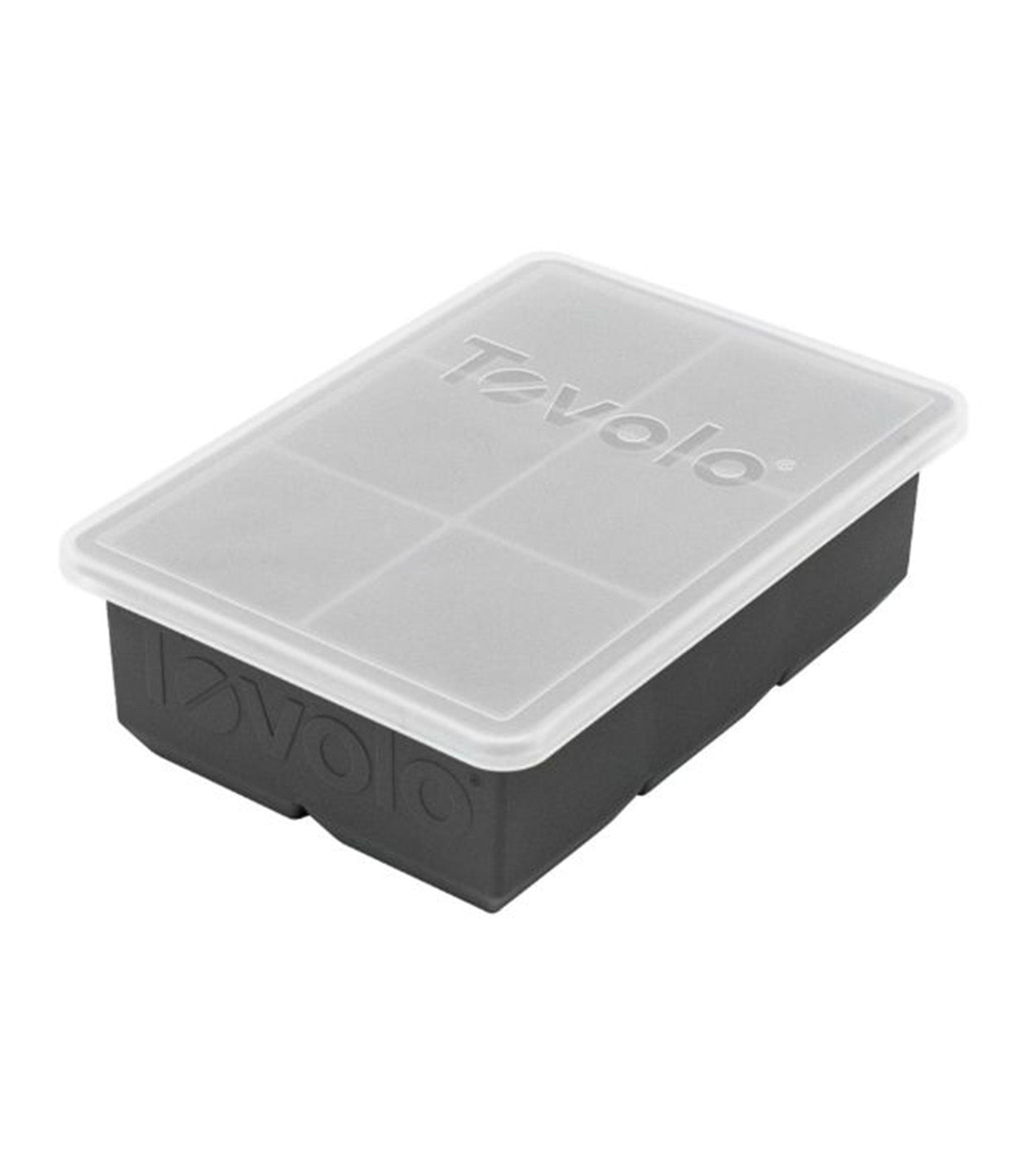 King Cube Ice Tray with Lid Black