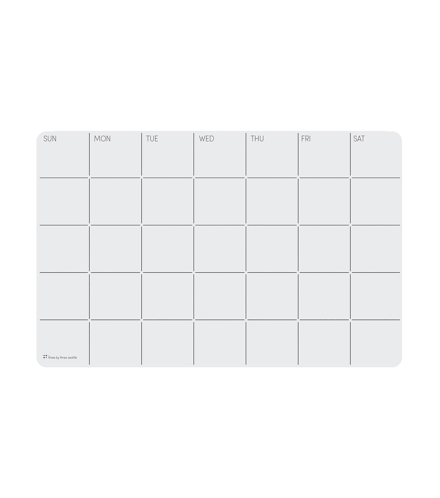 Dry-Erase Monthly Planner White