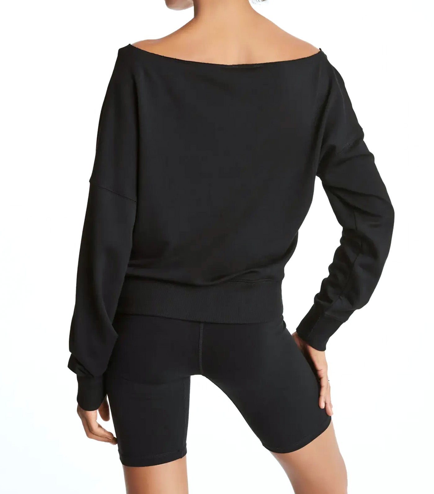 Greenwich Off the Shoulder Pullover Black