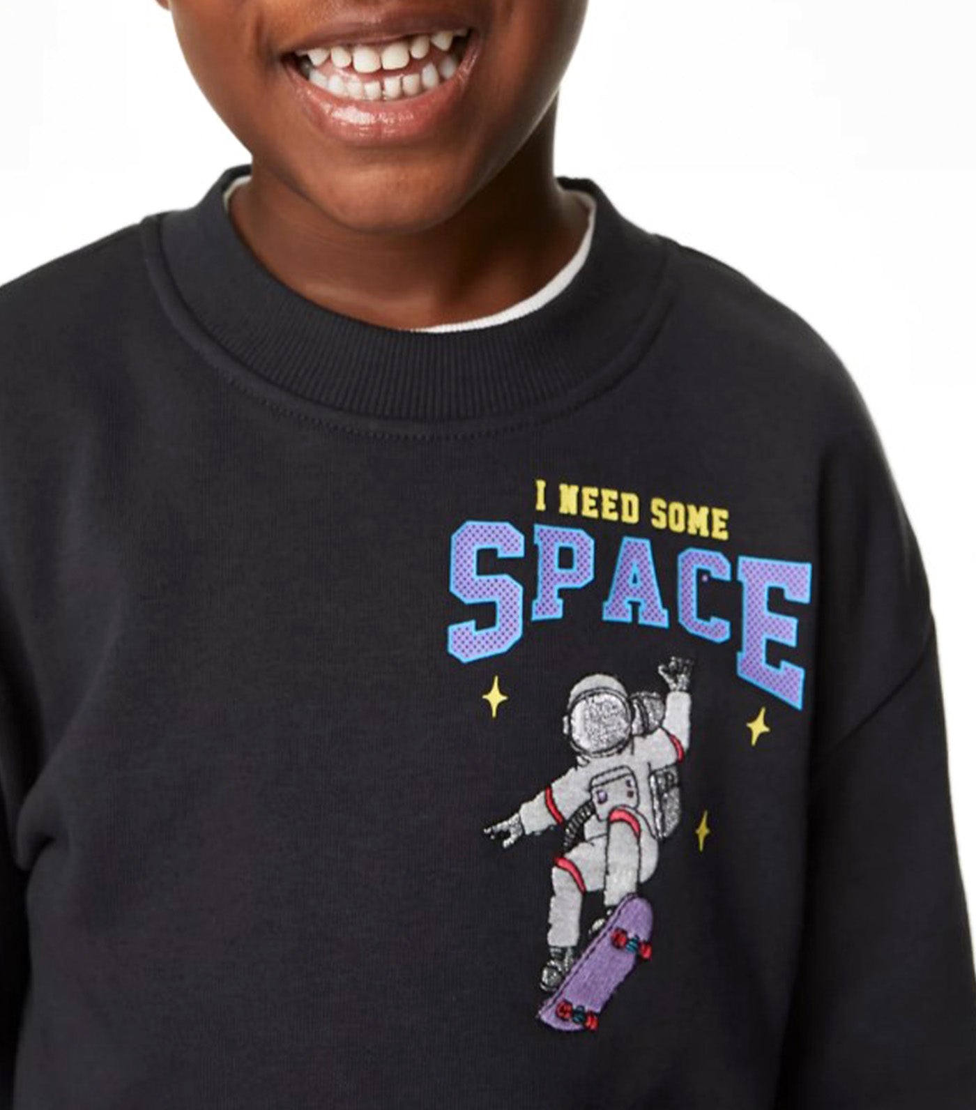 Cotton Rich Space Sweatshirt Carbon