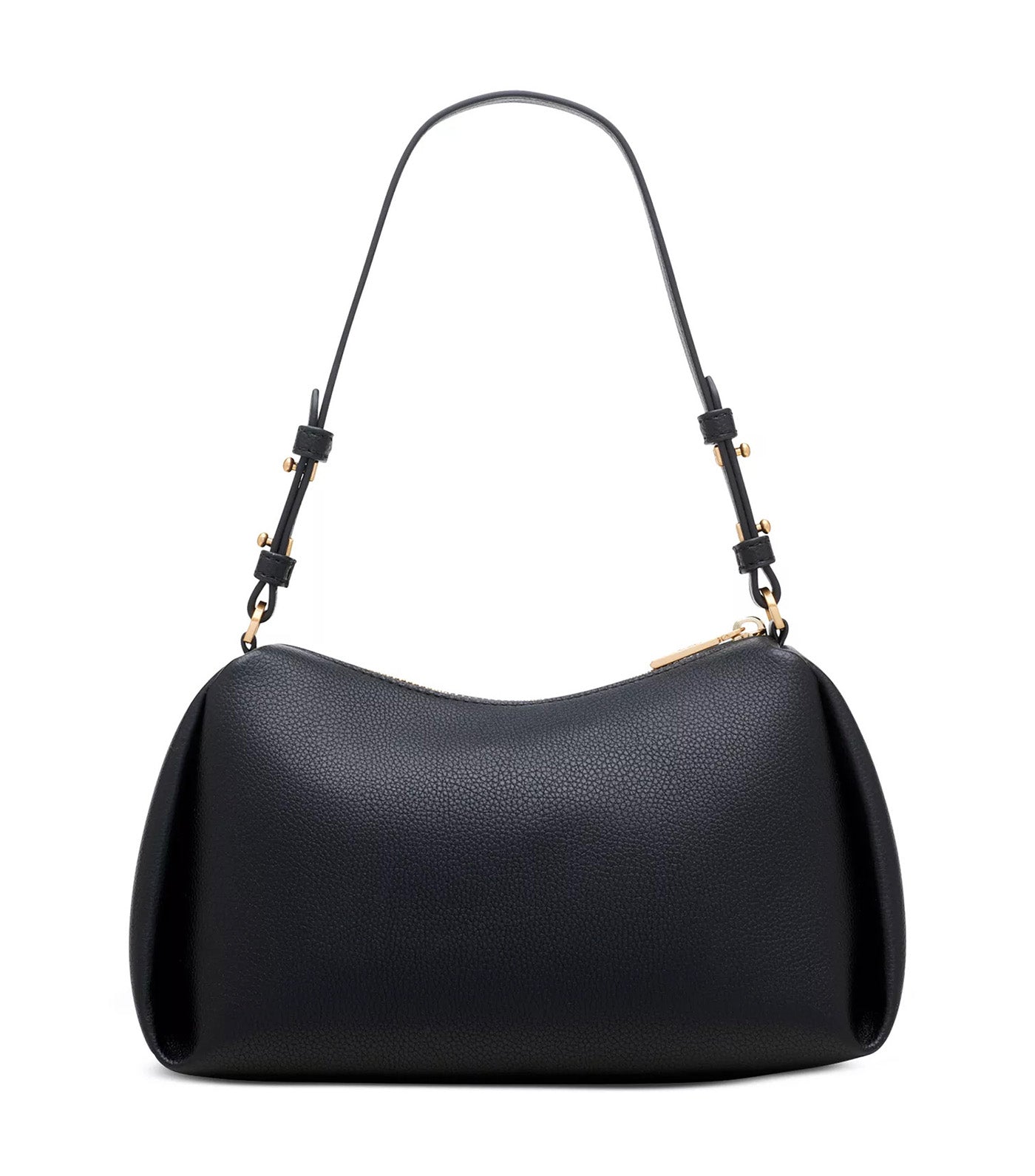 Remy Top Zip Shoulder Bag Black/Gold