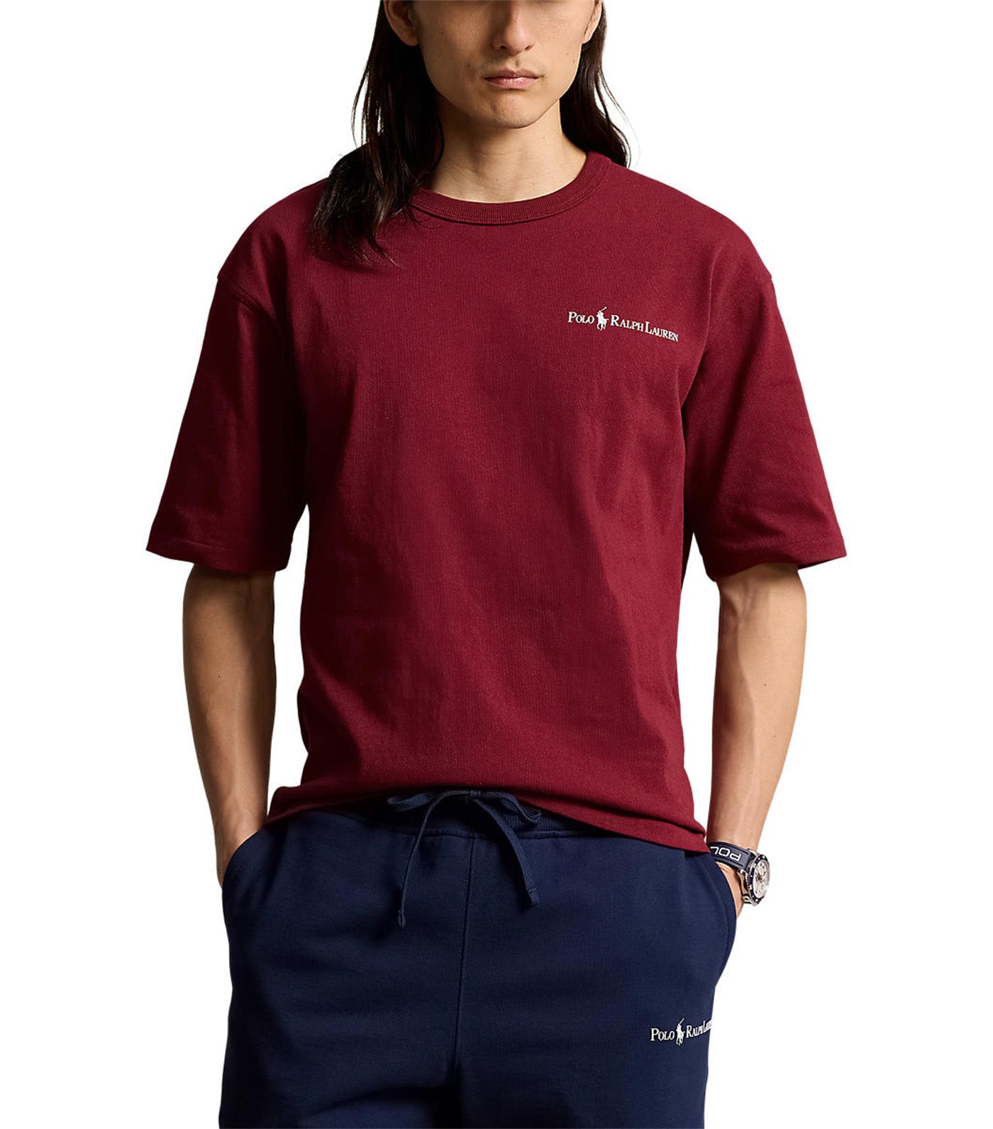 Men's Relaxed Fit Logo Jersey T-Shirt Red