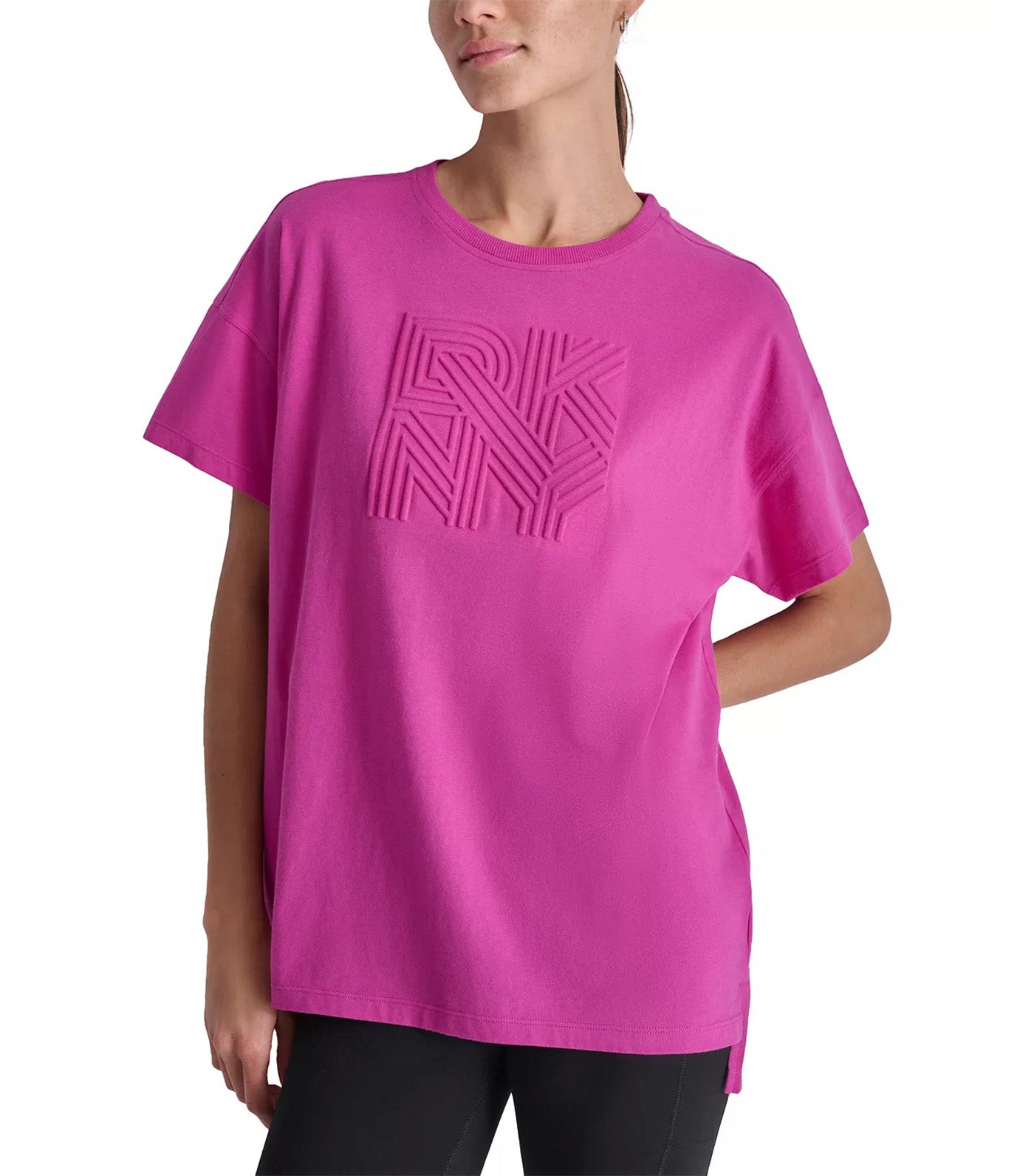 Embossed Crosswalk Logo Legging Tee Orchid Glow