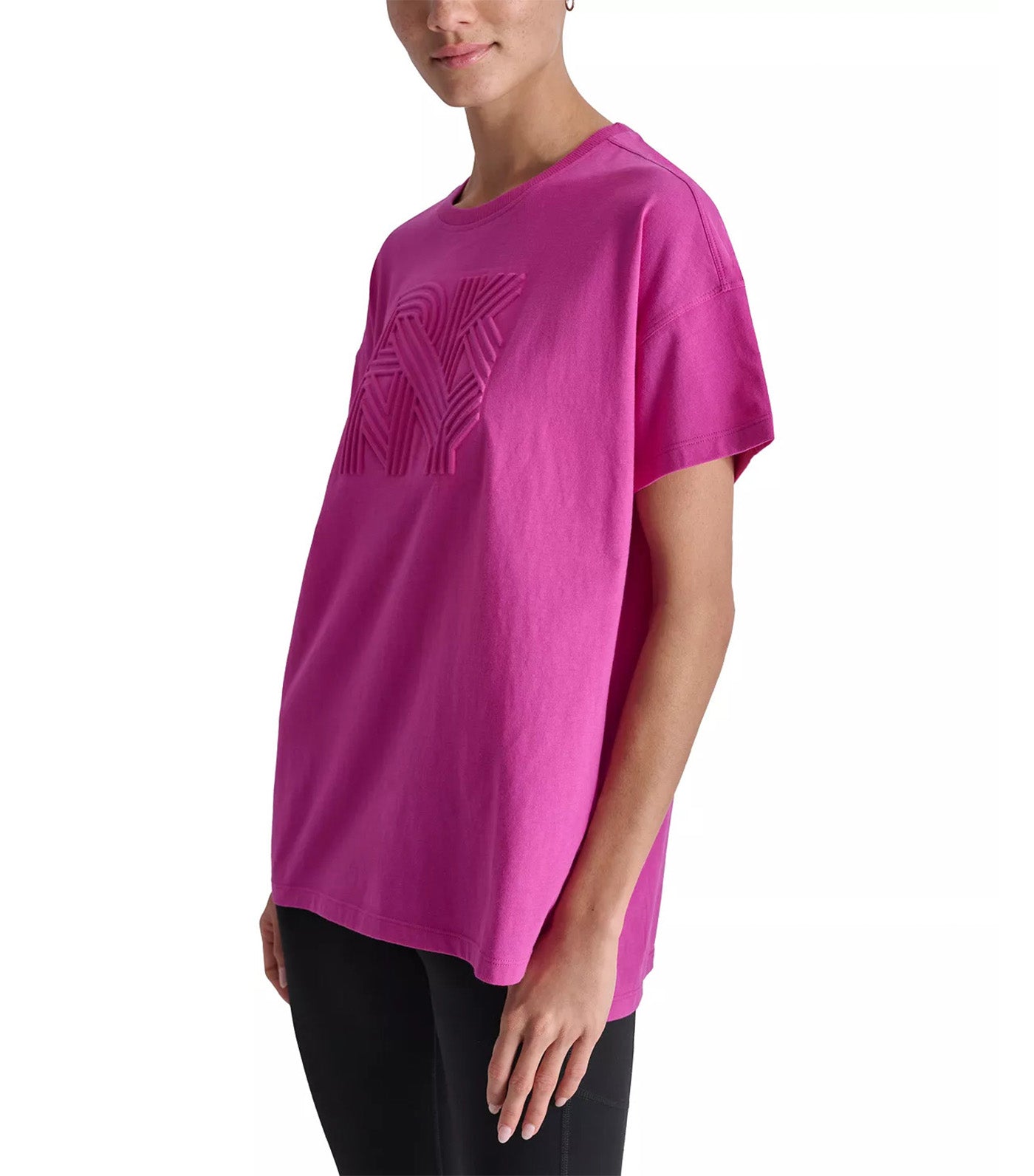 Embossed Crosswalk Logo Legging Tee Orchid Glow