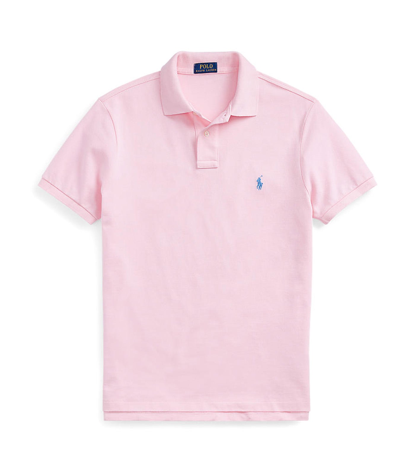 Men's Custom Slim Fit Mesh Polo Shirt Light Pink