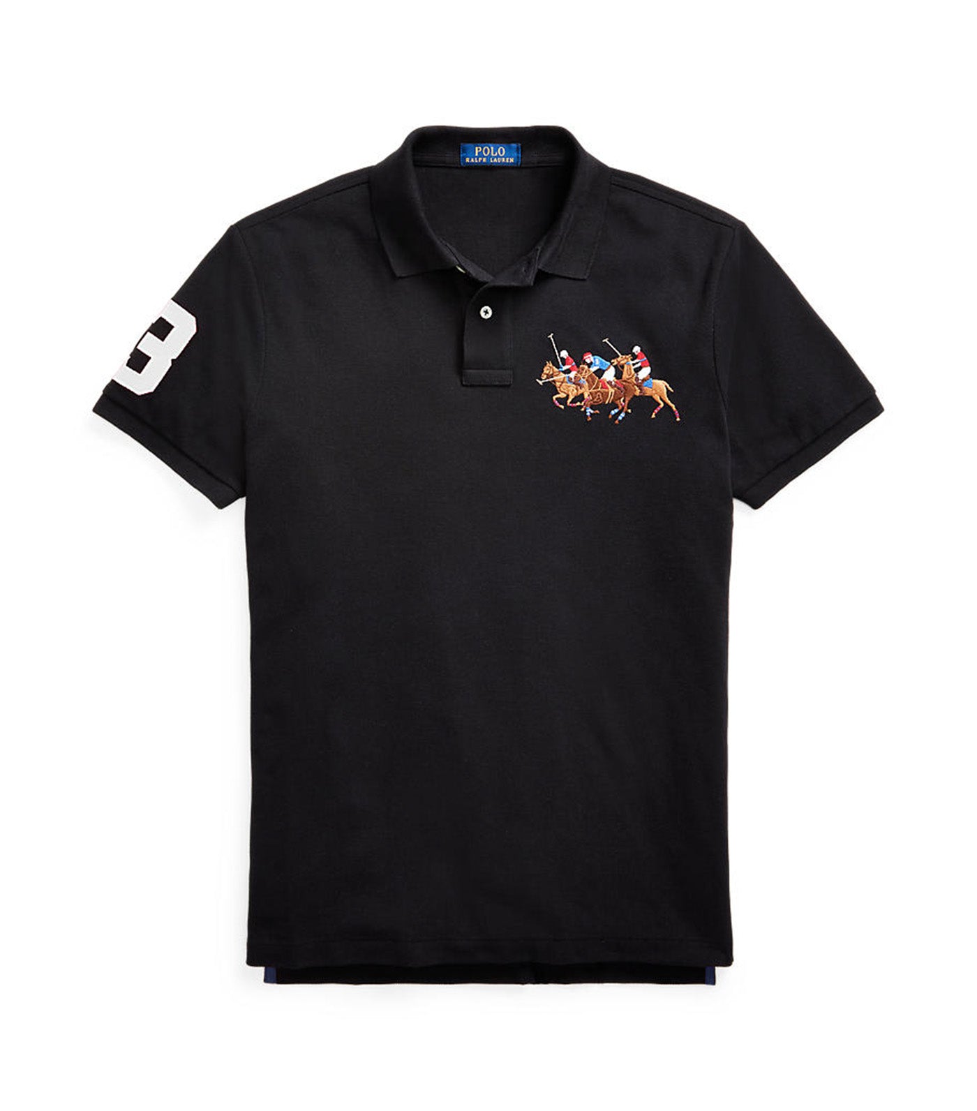 Polo Ralph outlets Lauren Custom Slim Fit Triple-Pony Polo Shirt