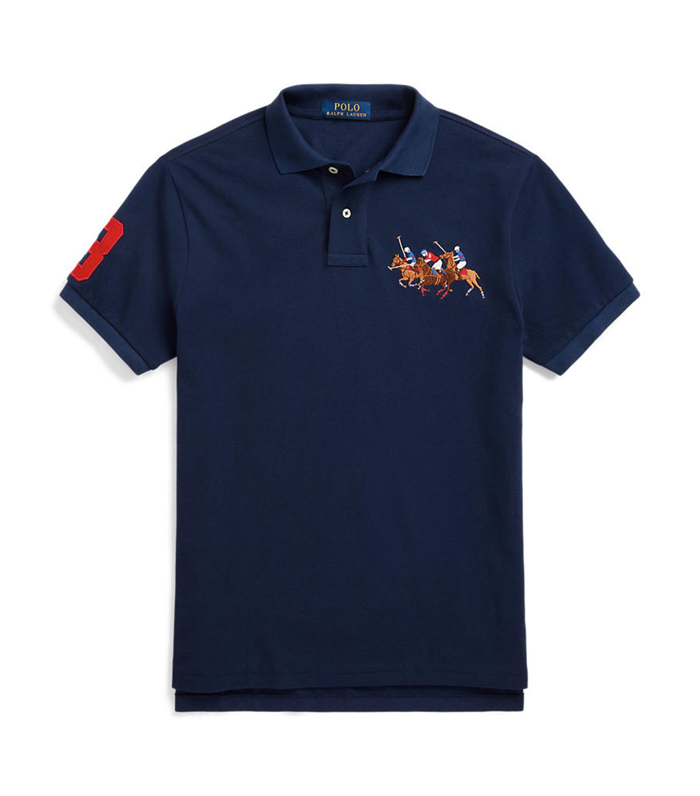 Polo Ralph Lauren Men s Custom Slim Fit Triple Pony Polo Shirt Newport Navy Rustan s