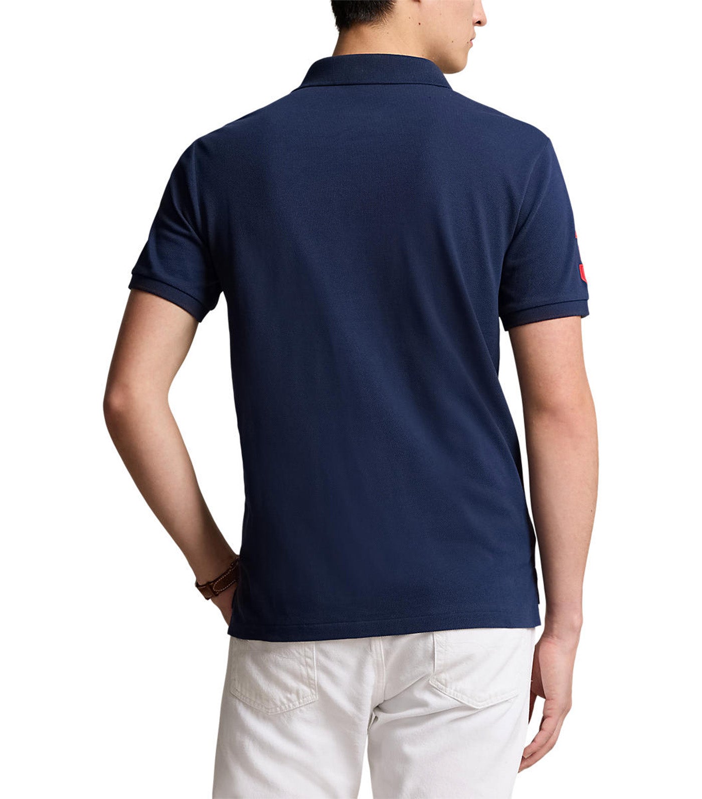 Men's Custom Slim Fit Triple-Pony Polo Shirt Newport Navy