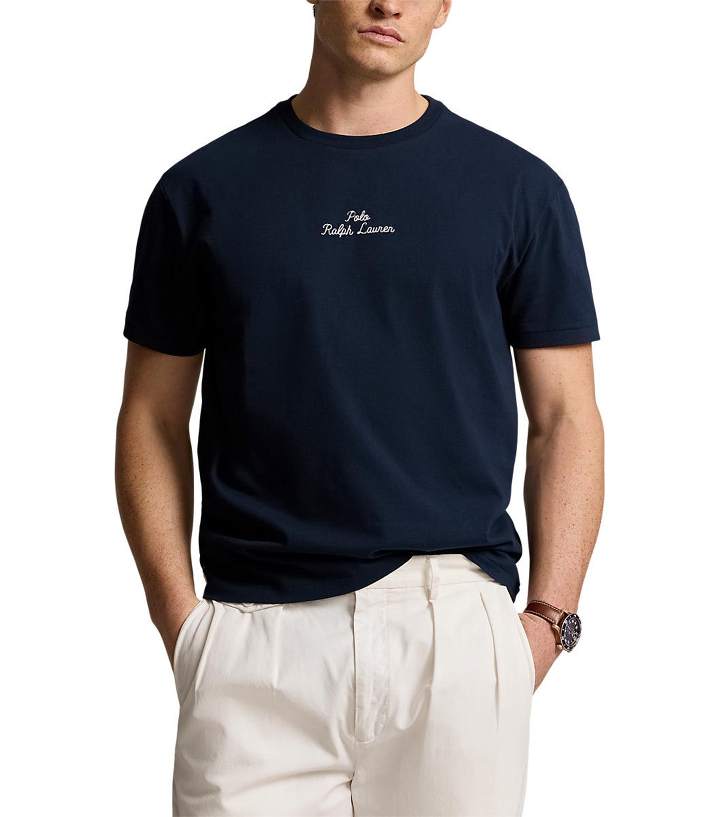 Men's Classic Fit Logo Jersey T-Shirt Aviator Navy