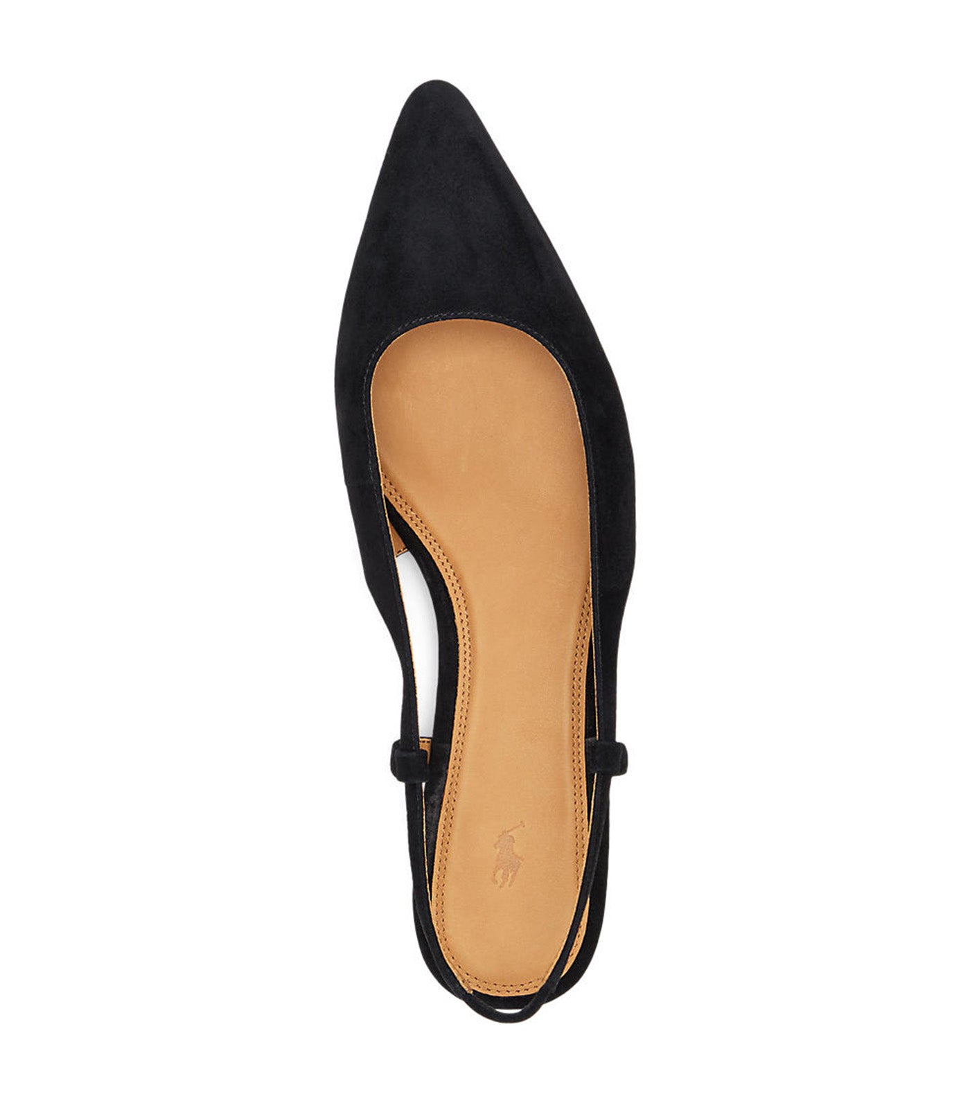 Women's Suede Slingback Flat Black