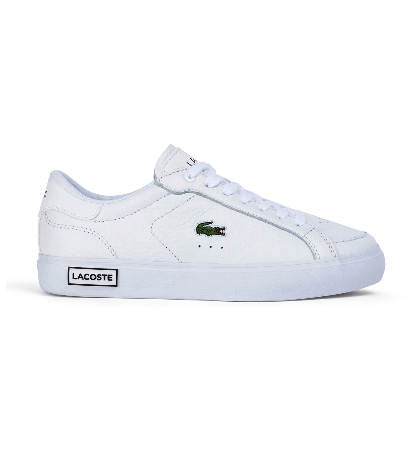 Women's Lacoste Powercourt Leather Considered Detailing Trainers