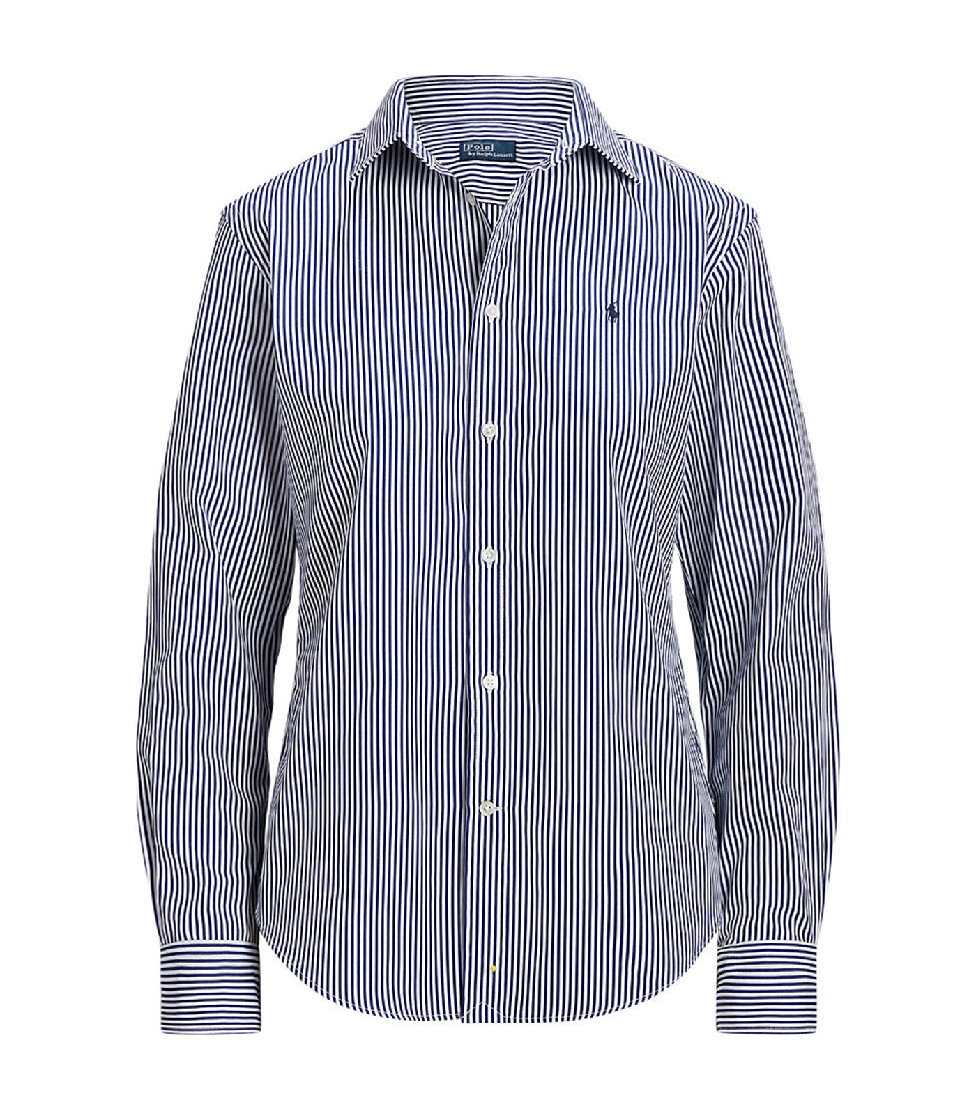 Women's Classic Fit Striped Cotton Shirt 1325 White/Fall Royal