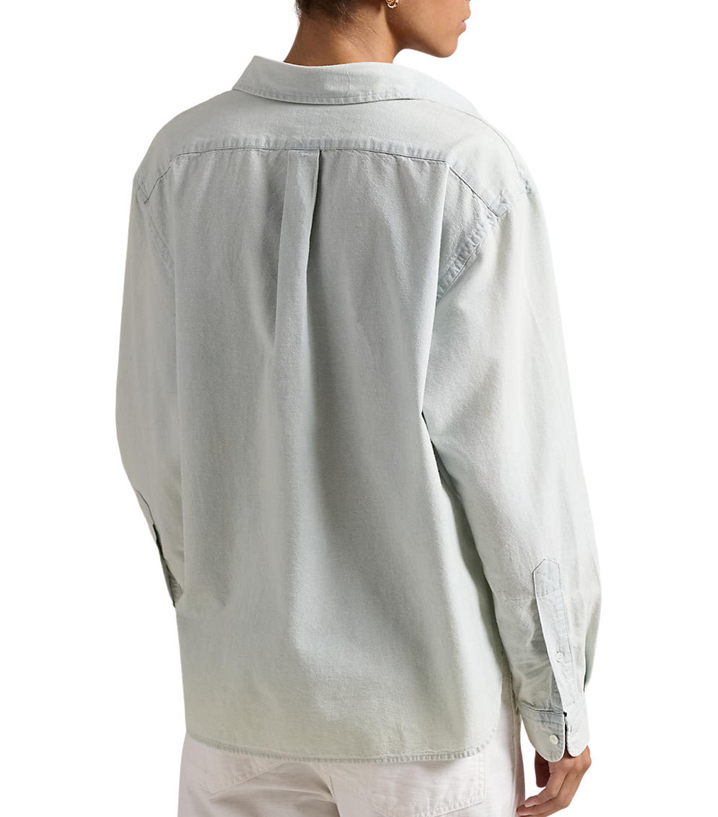 Tシャツ・カットソー Ralph Lauren FW25 CROPPED CHAMBRAY SHIRT (211969457 001) Polo Ralph Lauren denim shirt PRM EU