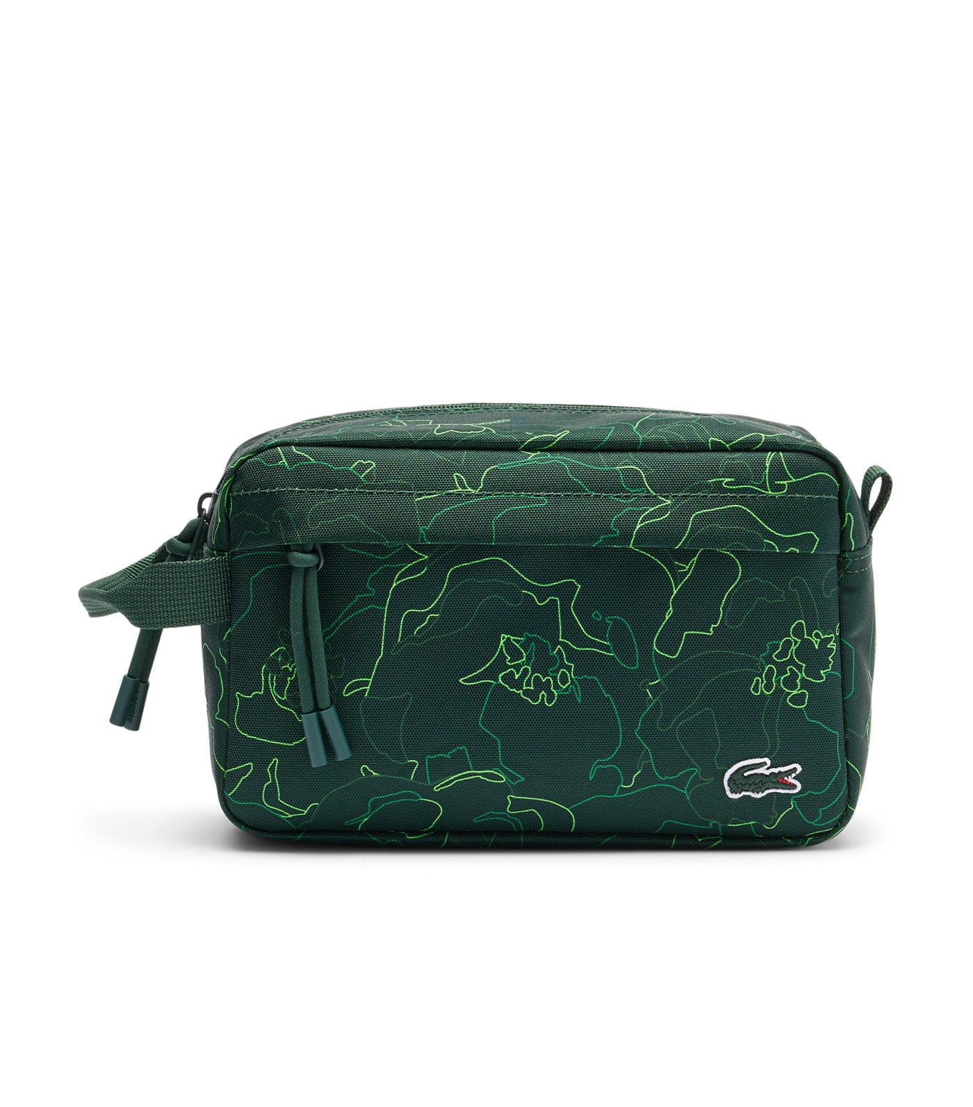 Holiday Floral Motif Toiletry Bag Allover Rg Flower Sinople