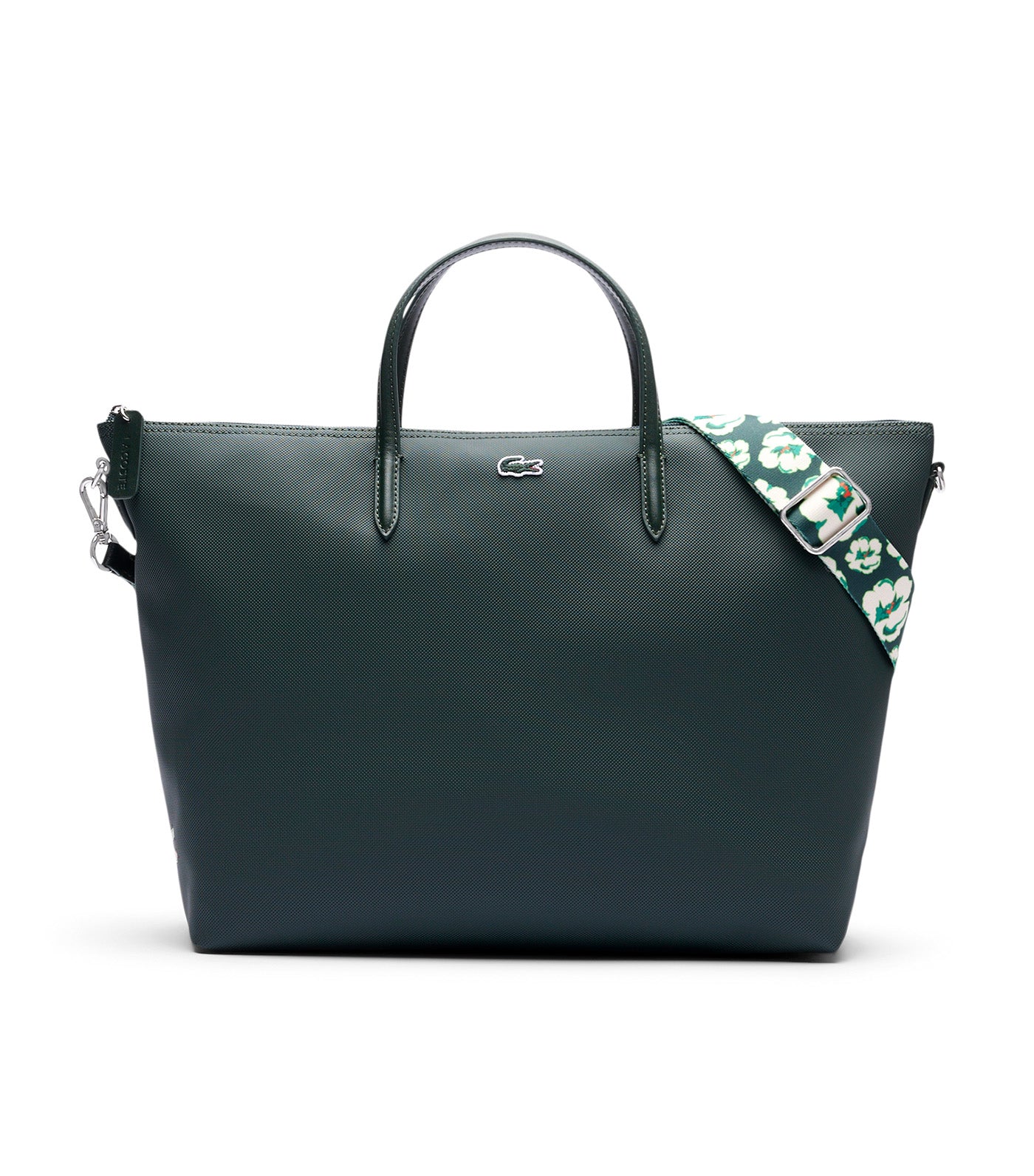 Holiday Piqué Effect Tote Bag Webbing Rg Flower Sinople