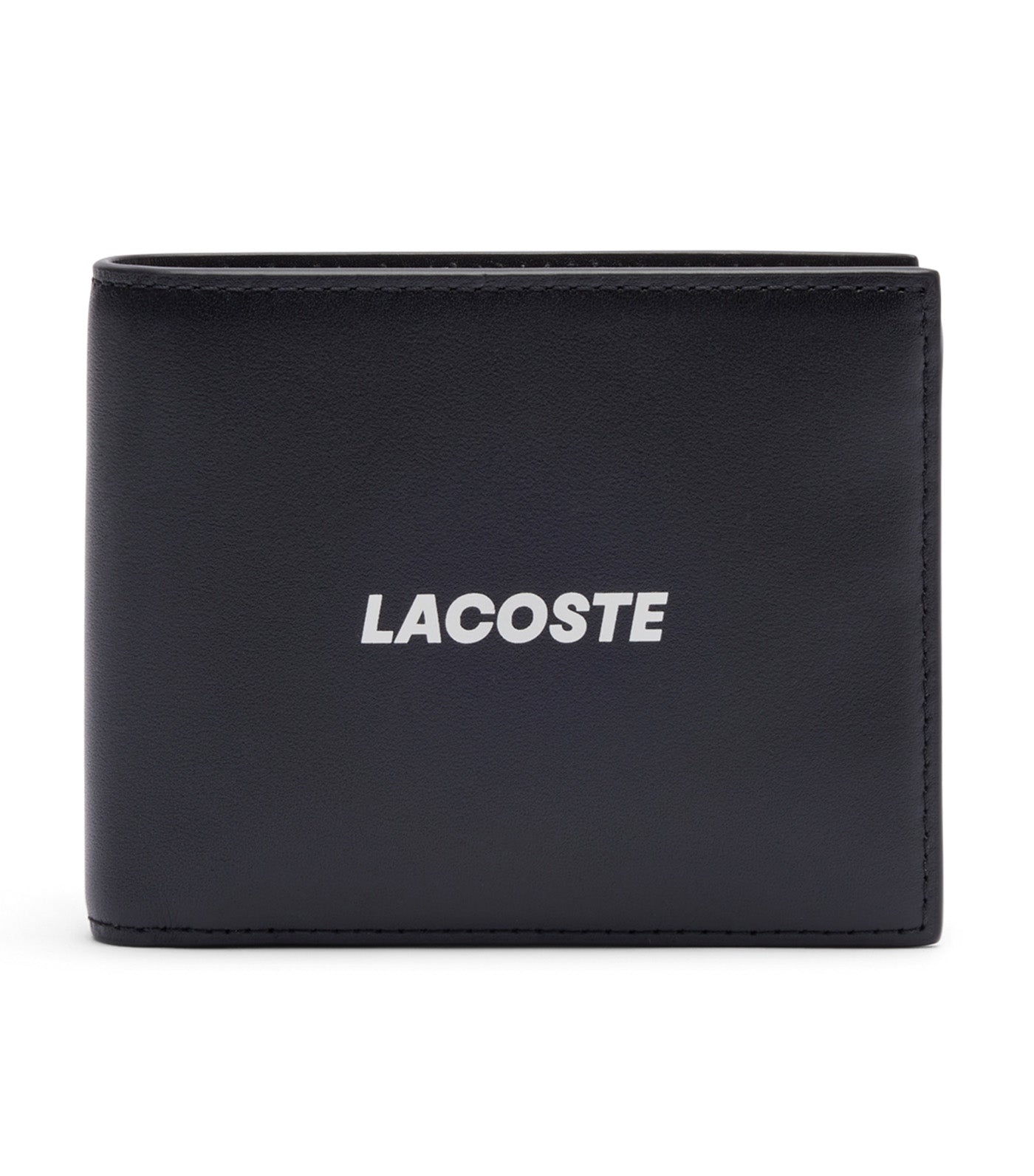 Small FG Logo Leather Billfold Wording Active Noir