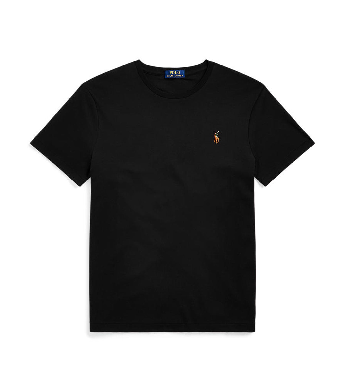 Men's Custom Slim Fit Soft Cotton T-Shirt Polo Black