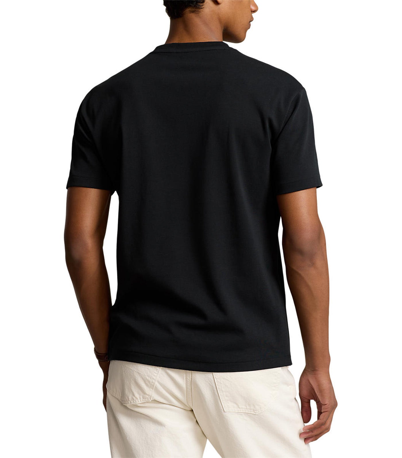 Men's Custom Slim Fit Soft Cotton T-Shirt Polo Black