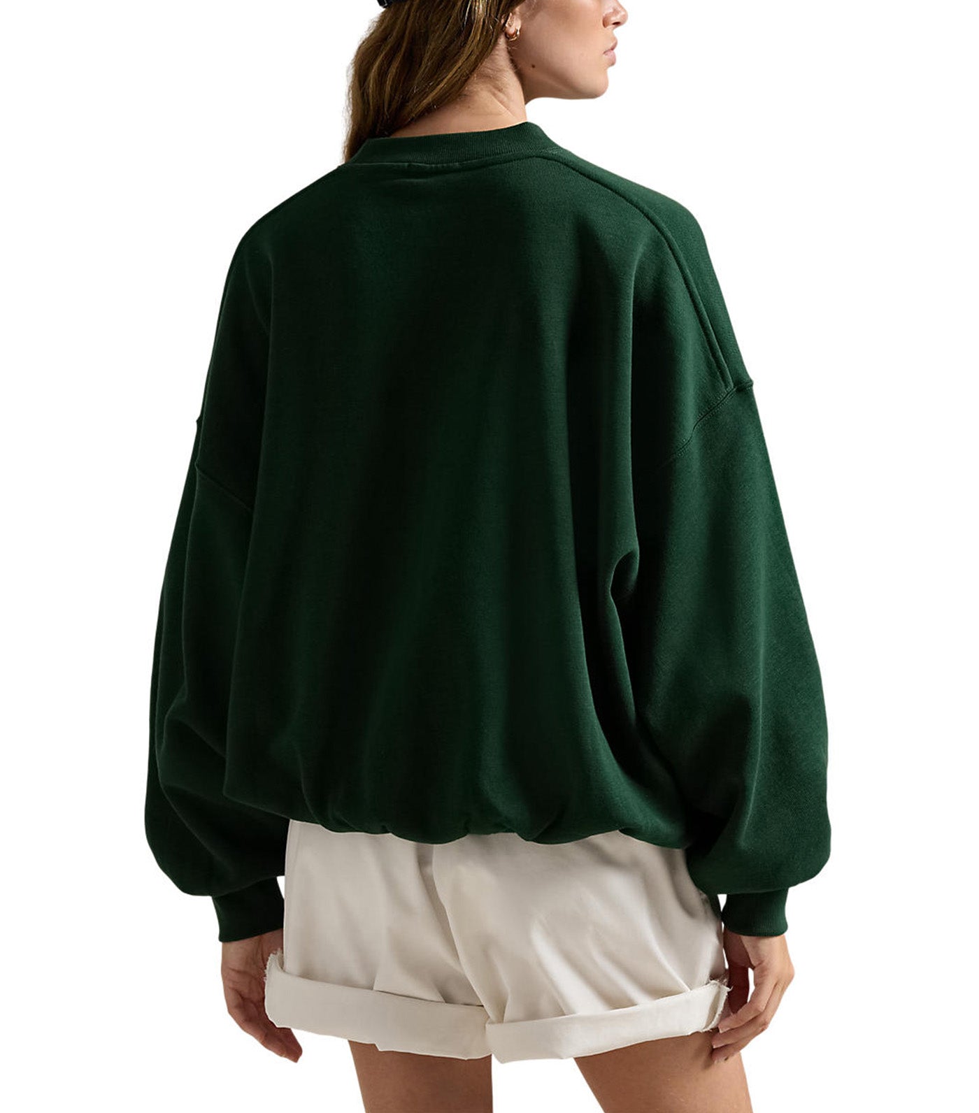 Women's Logo Fleece High Crewneck Northwest Pine