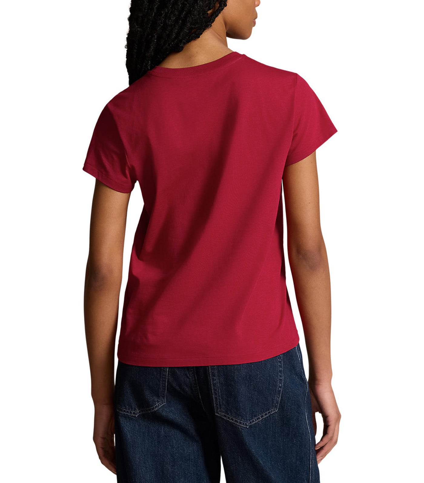 Women's Cotton Jersey Crewneck Tee Red